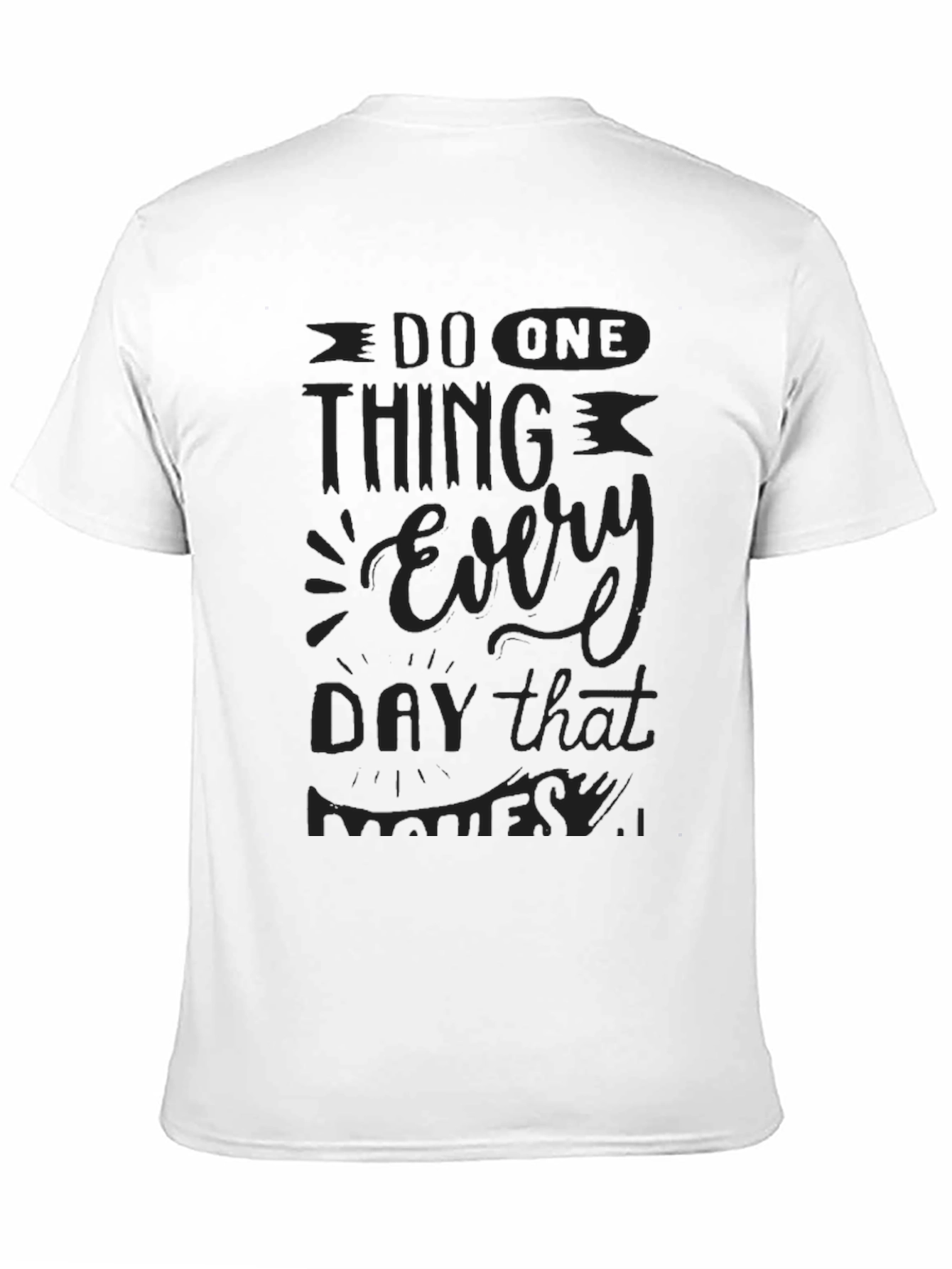 Black Inspirational Graphic Tee - Do One Thing Every Day That Matters view 11