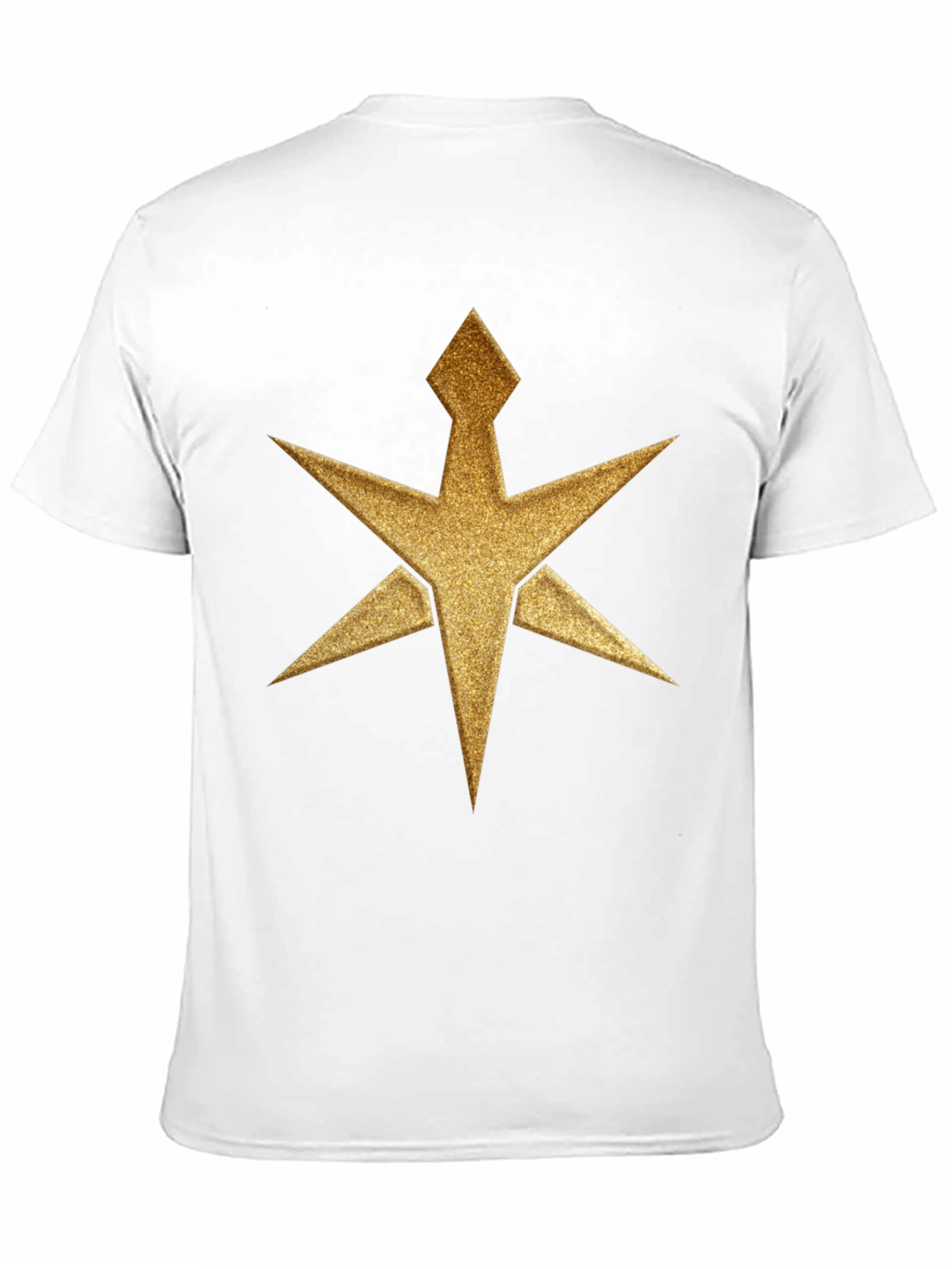 Black Gold Starburst Graphic Tee - Black Cotton Blend view 11