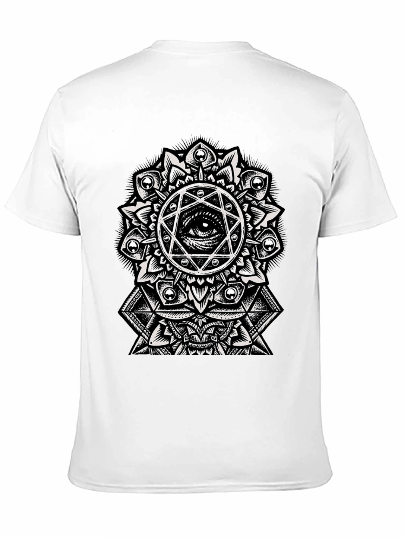 Black Eye Mandala Graphic Tee - Stylish Black T-Shirt view 11