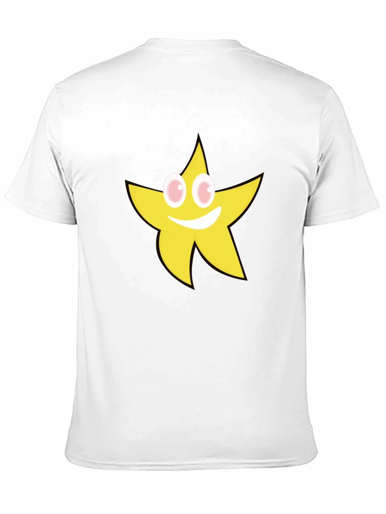 Black Smiling Star Graphic T-Shirt - Black Cotton Tee view 11