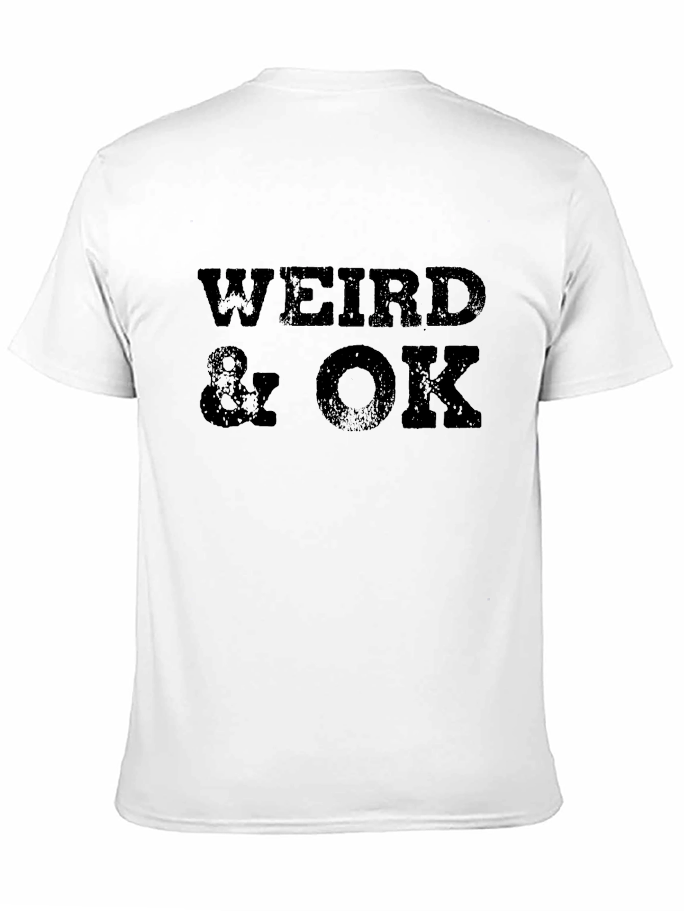 Black Weird & OK Graphic Tee - Men's Black T-Shirt view 11