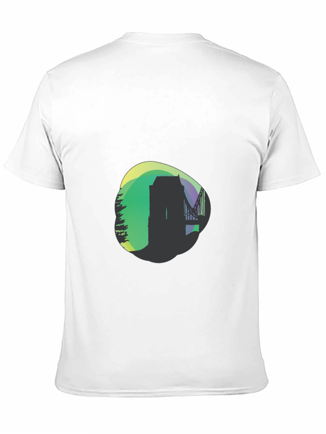 Black Modern Silhouette Graphic Tee view 11