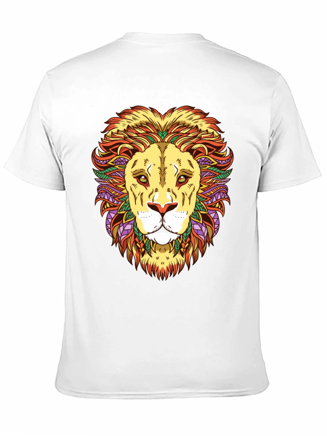 Black Lion Head Graphic T-Shirt - Vivid Design, Black Cotton Tee view 11