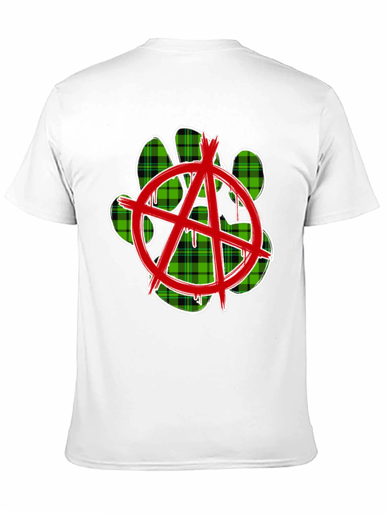 Black Anarchy Paw Print Graphic Tee view 11