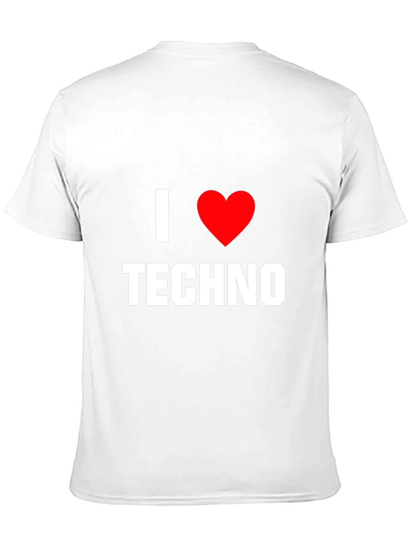 Black I Love Techno T-Shirt - Graphic Music Tee view 11