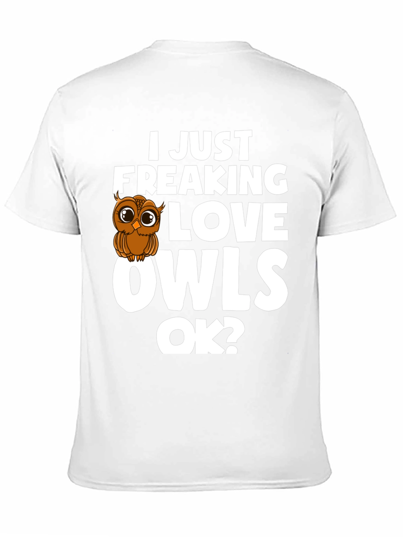 Black I Love Owls T-Shirt - Unisex Black Tee view 11