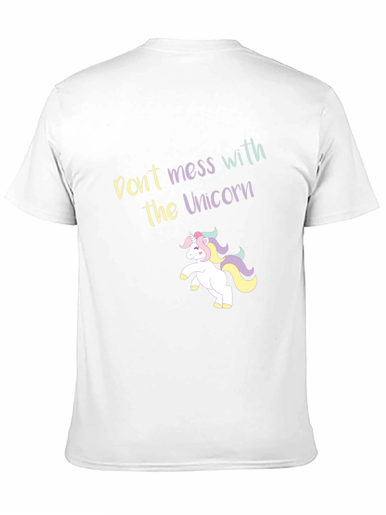 Black Don't Mess With the Unicorn Black T-Shirt view 11