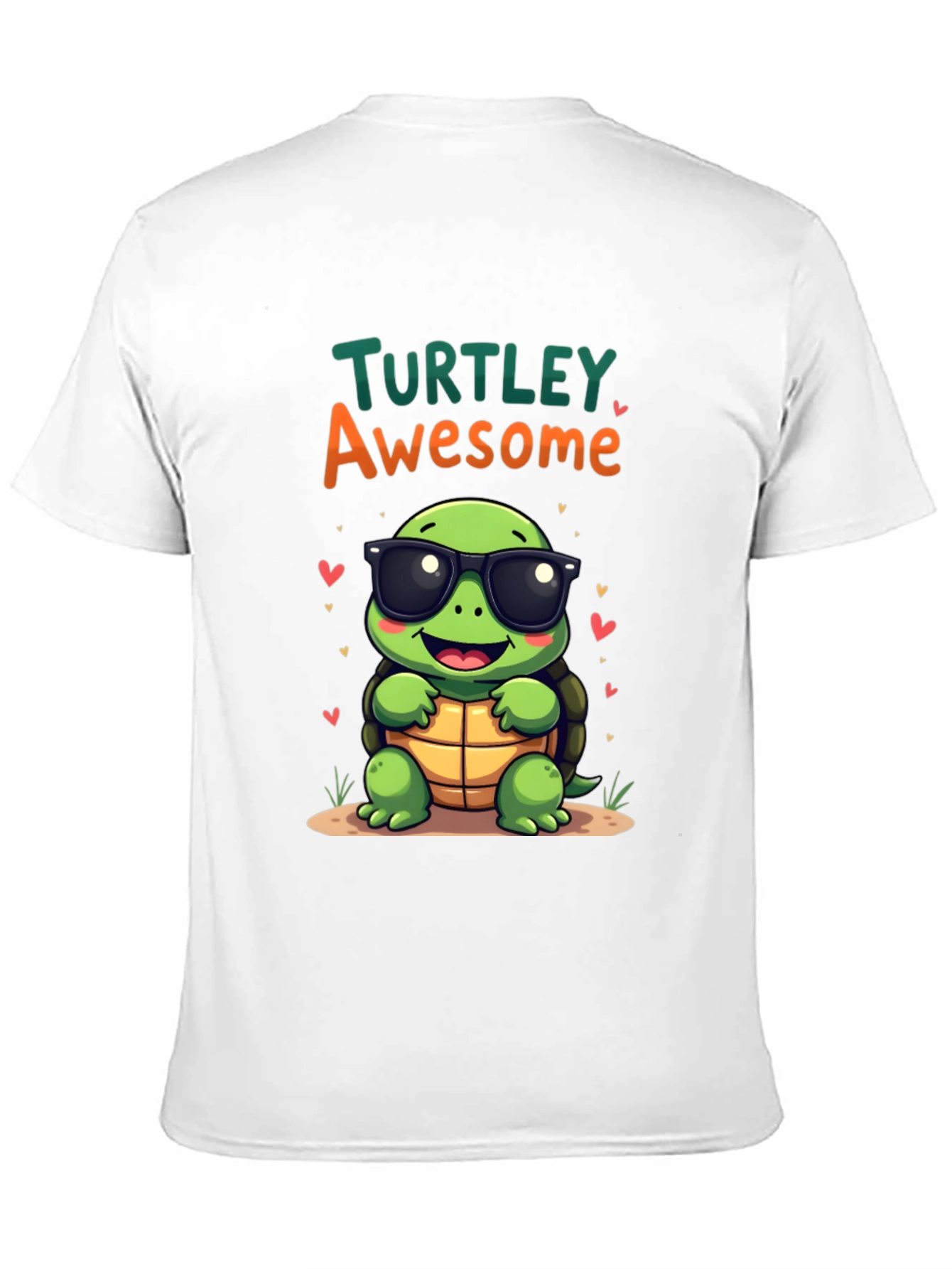 Black Turtley Awesome Graphic Tee - Cute Cartoon Turtle T-Shirt view 11