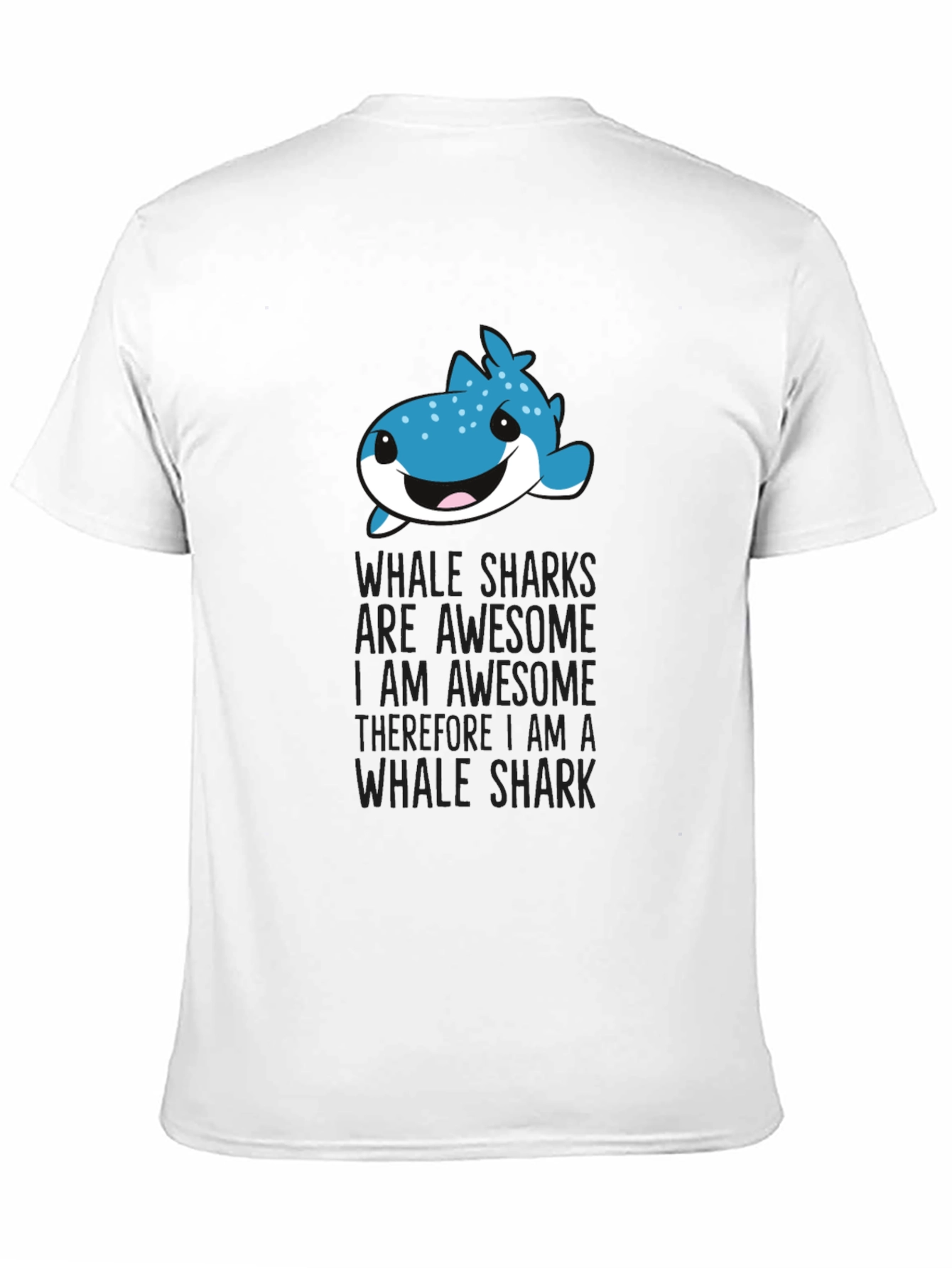 Black Whale Shark Awesome Funny Graphic T-Shirt view 11
