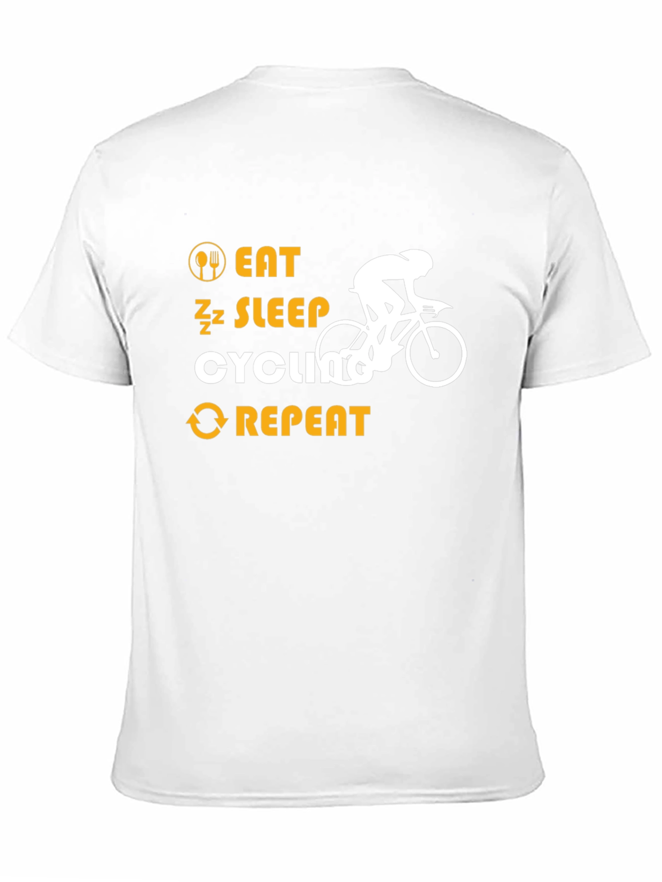 Black Eat Sleep Cycling Repeat T-Shirt view 11