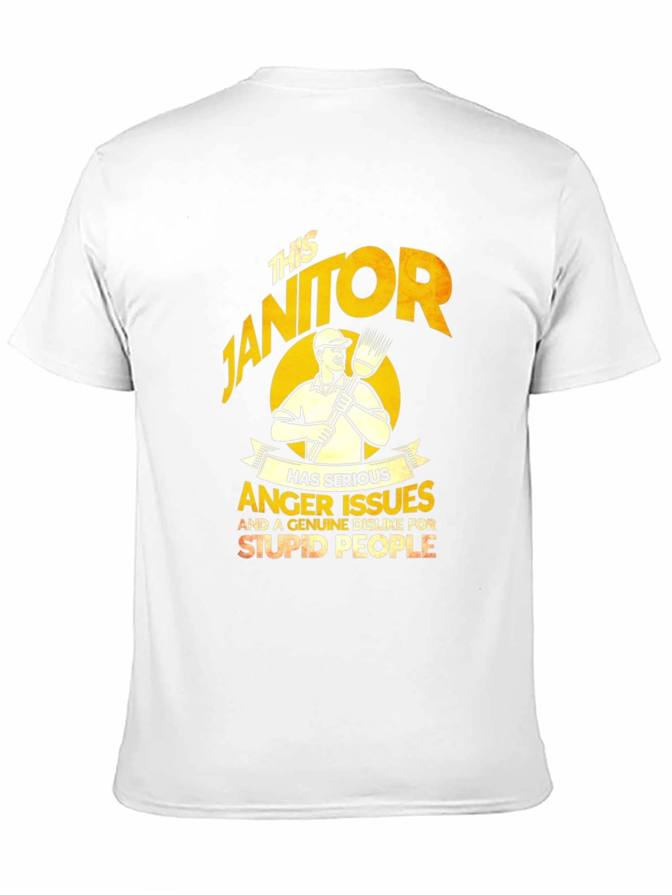 Black Janitor Anger Issues T-Shirt - Funny Novelty Gift view 11