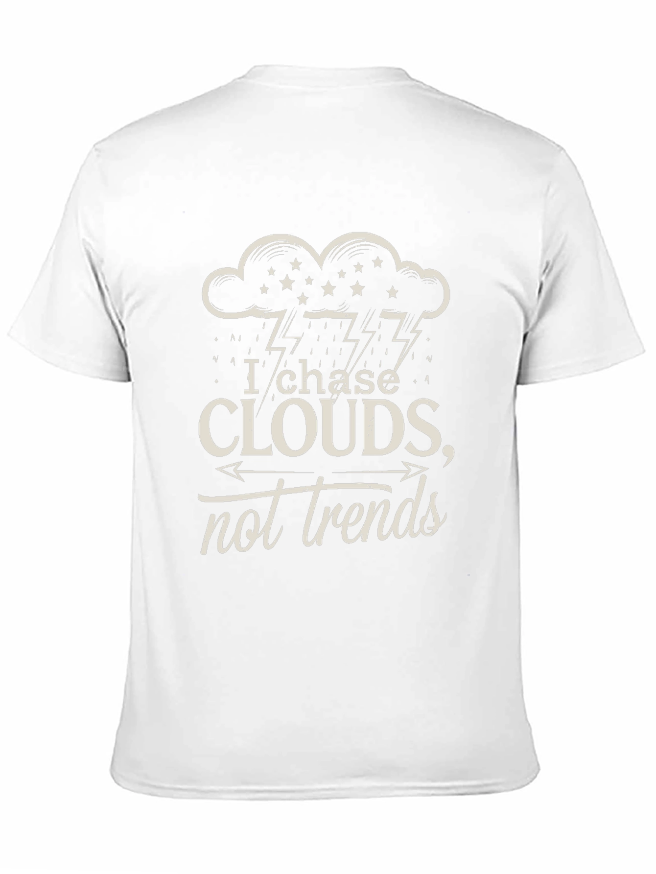 Black I Chase Clouds Tee - Unisex Black Graphic T-Shirt view 11