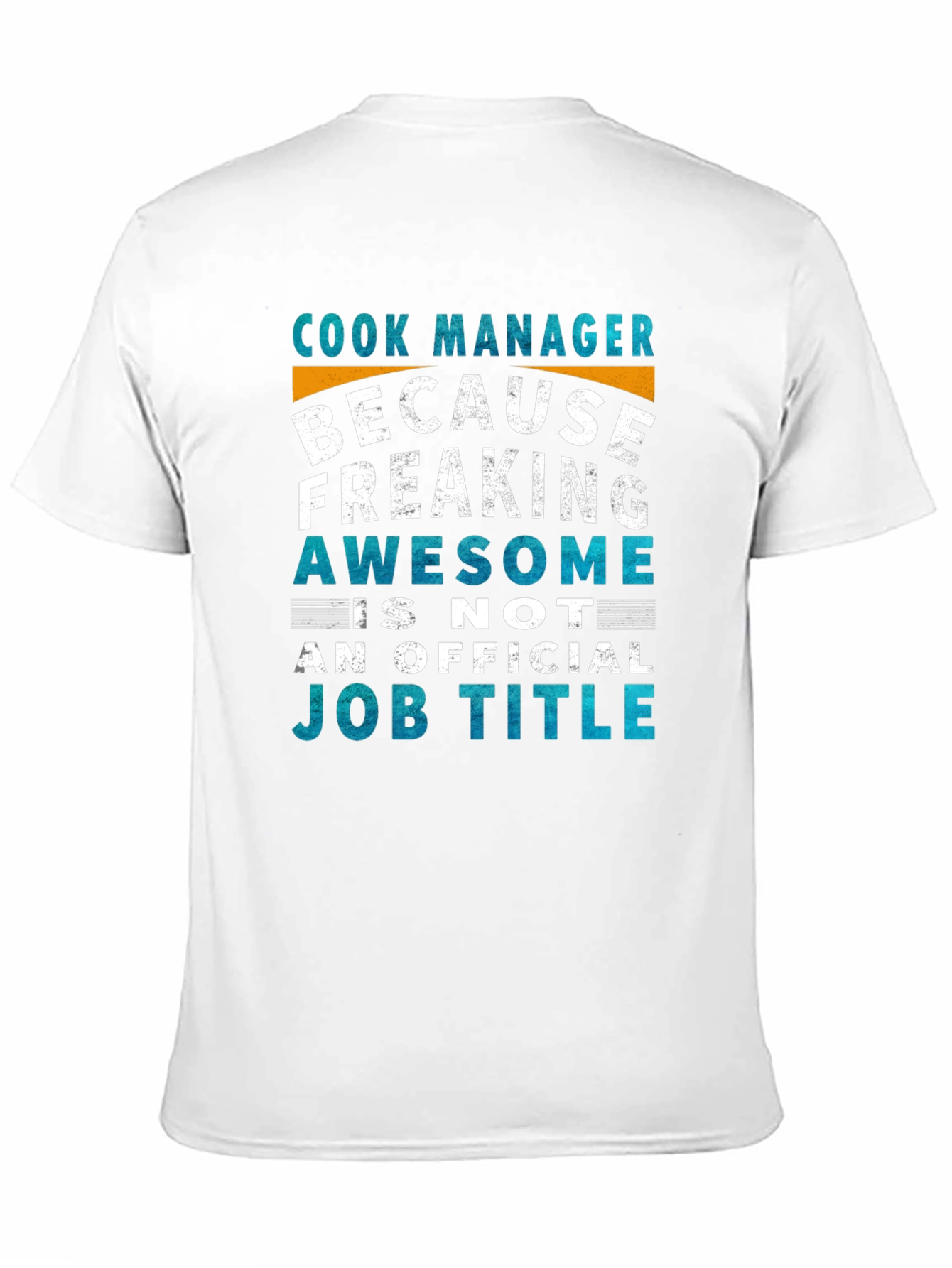 Black Cook Manager Awesome Job Title T-Shirt view 11