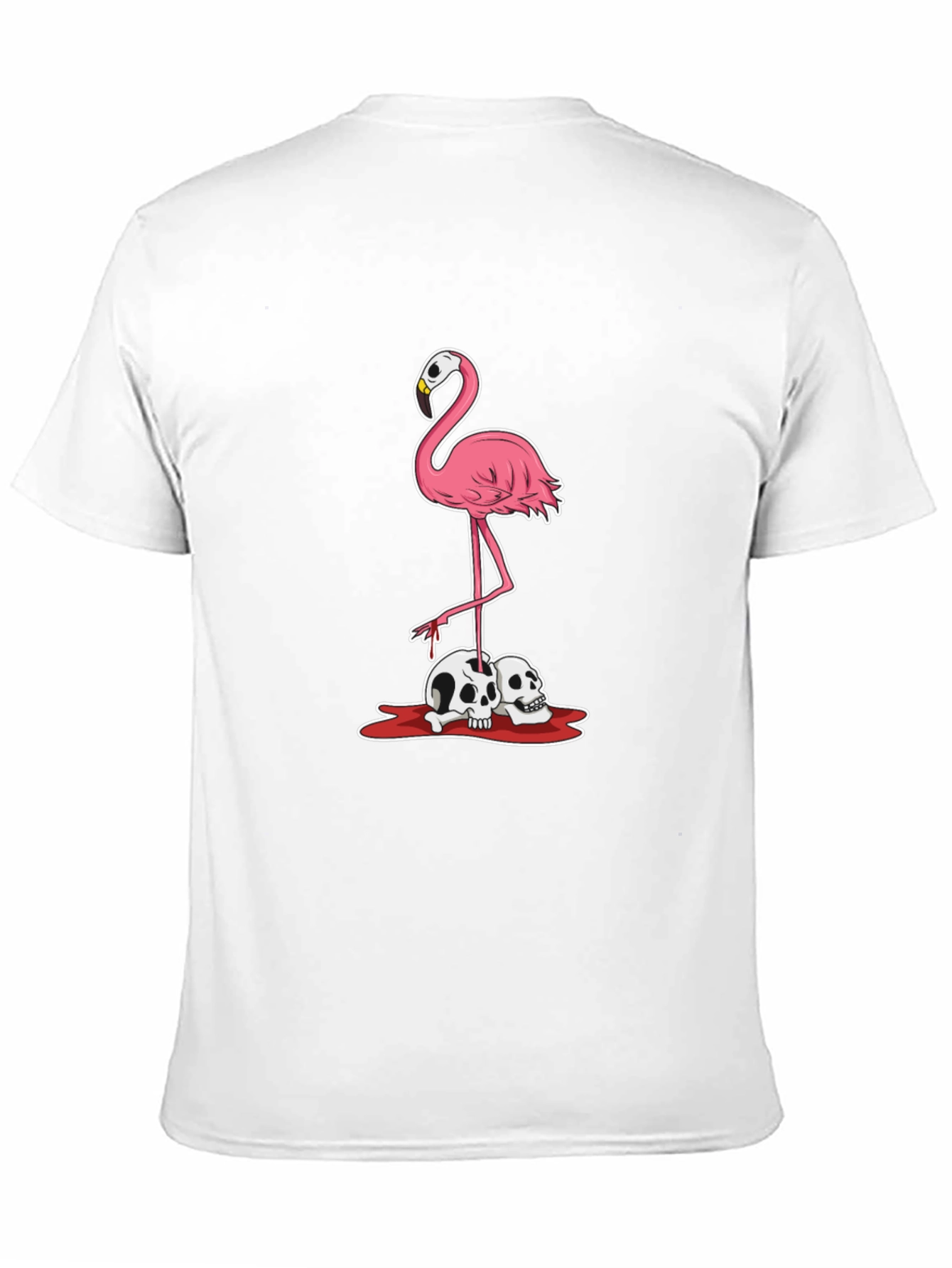 Black Flamingo Skull T-Shirt - Dark Humor Graphic Tee view 11