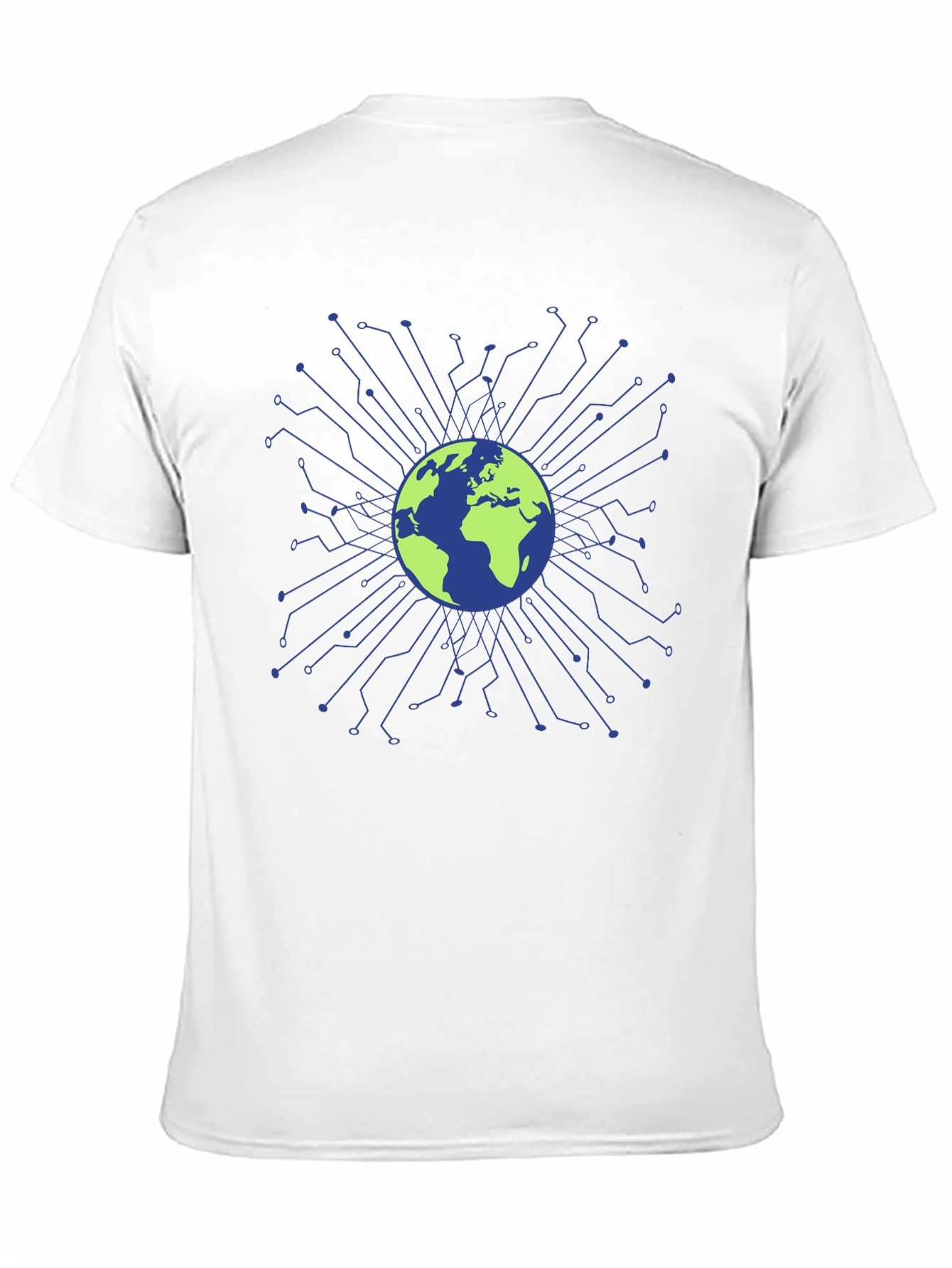 Black Global Tech Circuit T-Shirt - Earth Design view 11