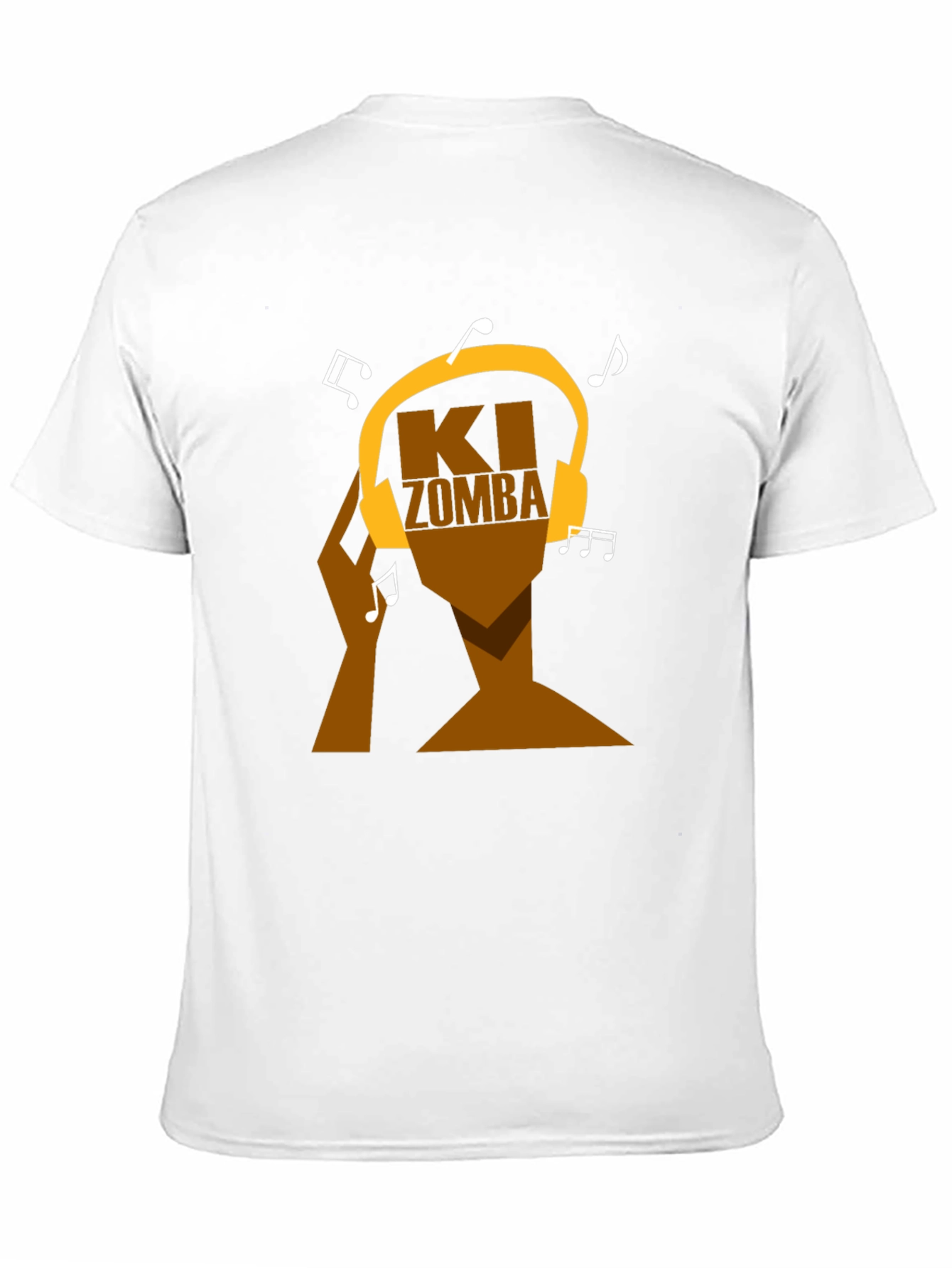 Black Ki Zomba Music Headphone T-Shirt view 11