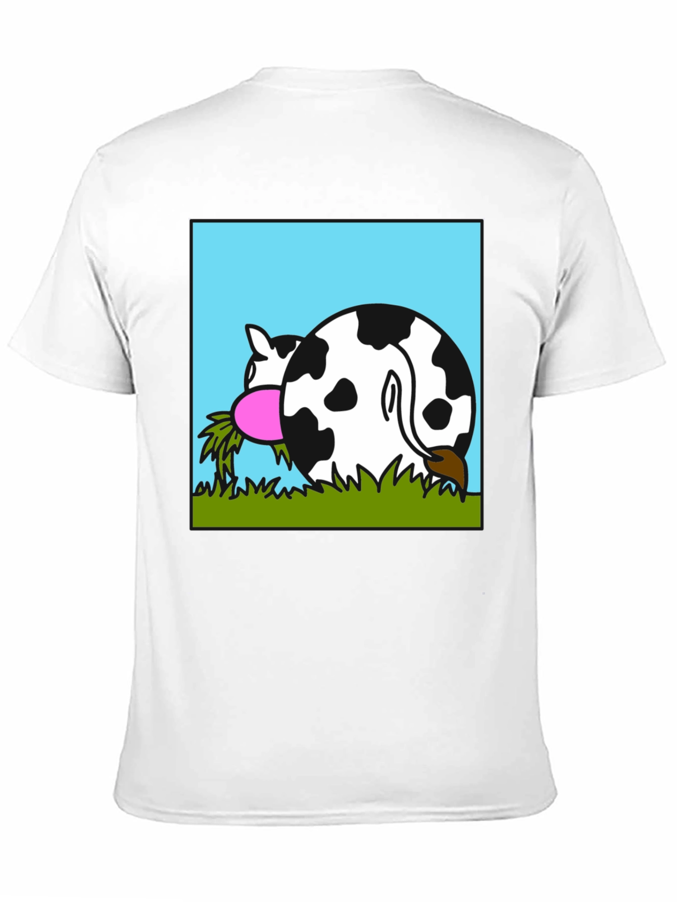 Black Funny Cow Butt T-Shirt - Black view 11