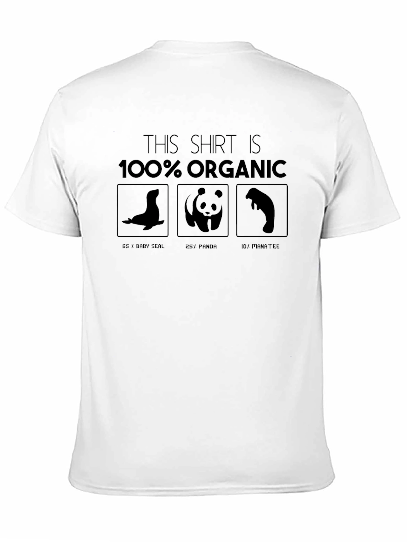 Black 100% Organic Animal T-Shirt view 11