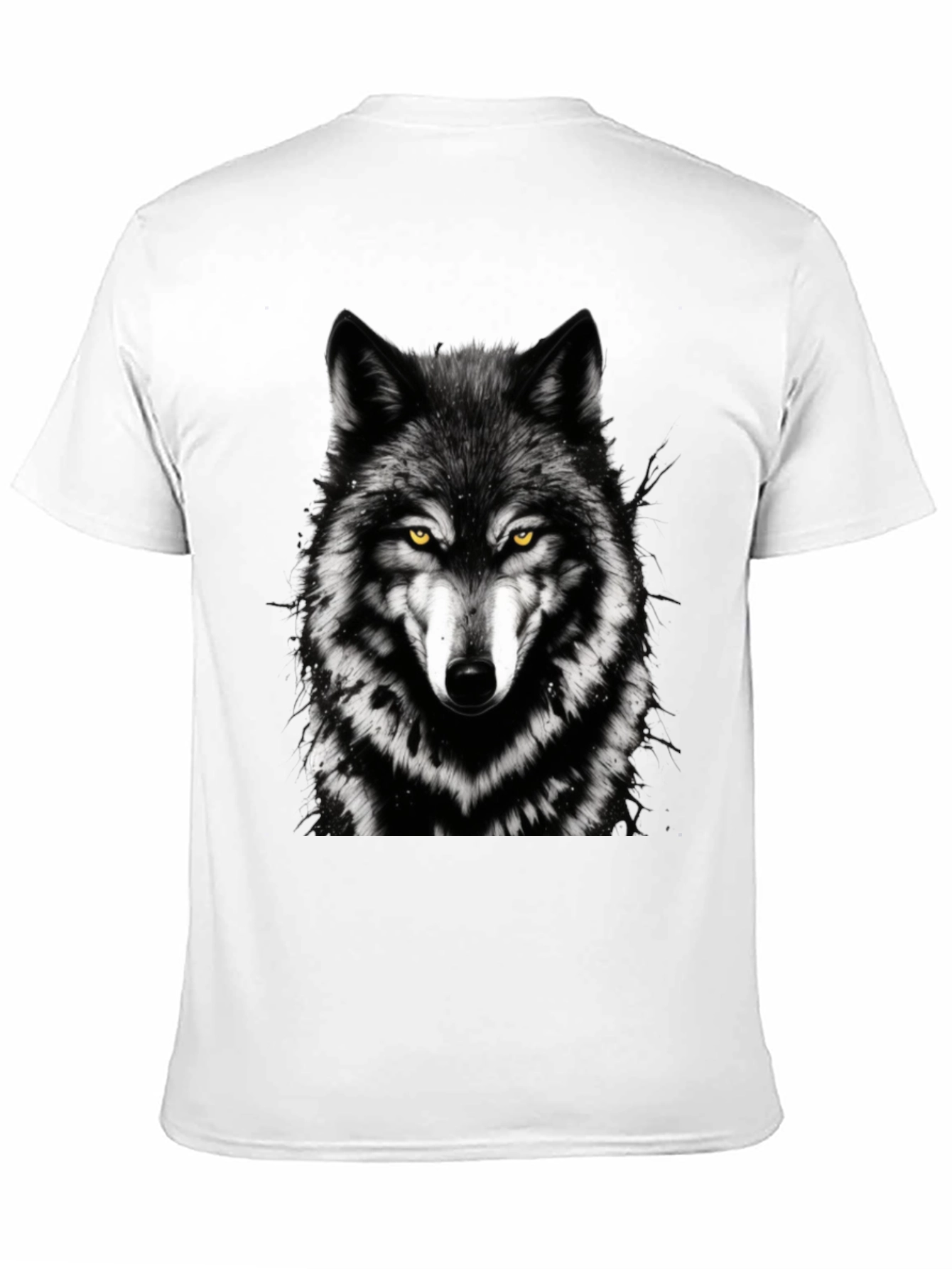 Black Wolf Graphic Tee - Black Cotton Short Sleeve view 11