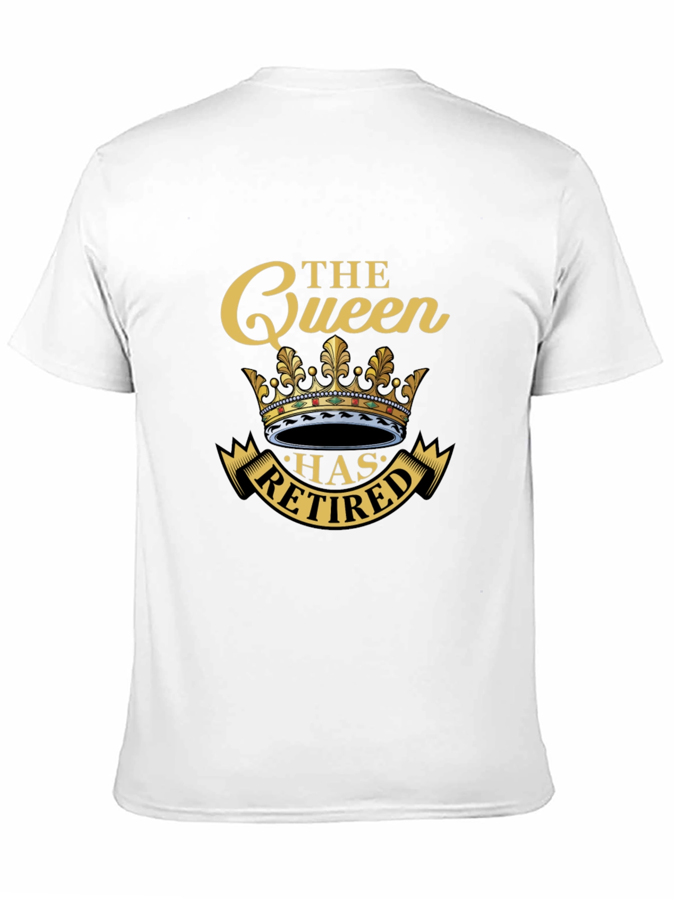 Black The Queen Has Retired T-Shirt view 11