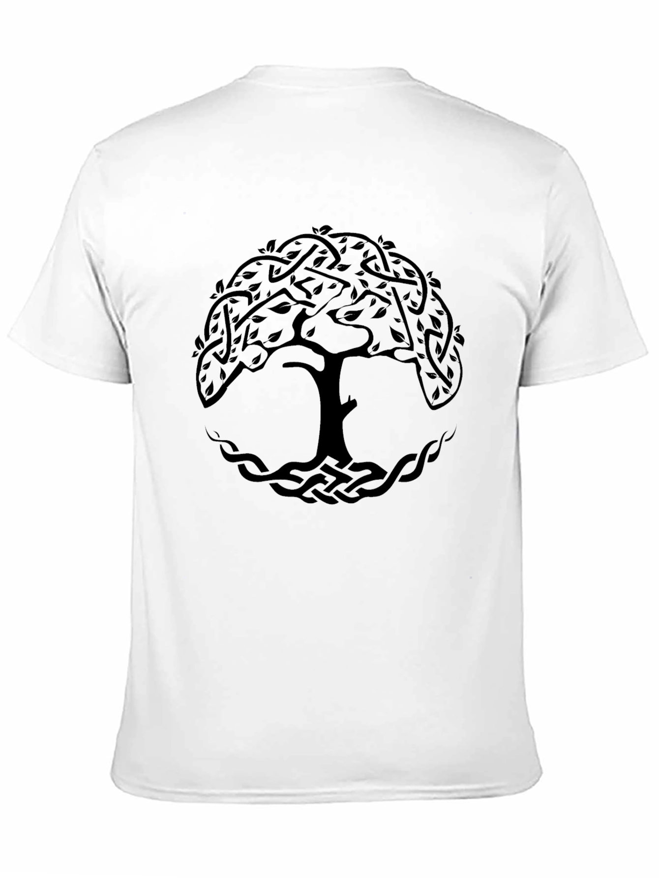 Black Celtic Tree of Life Black T-Shirt view 11