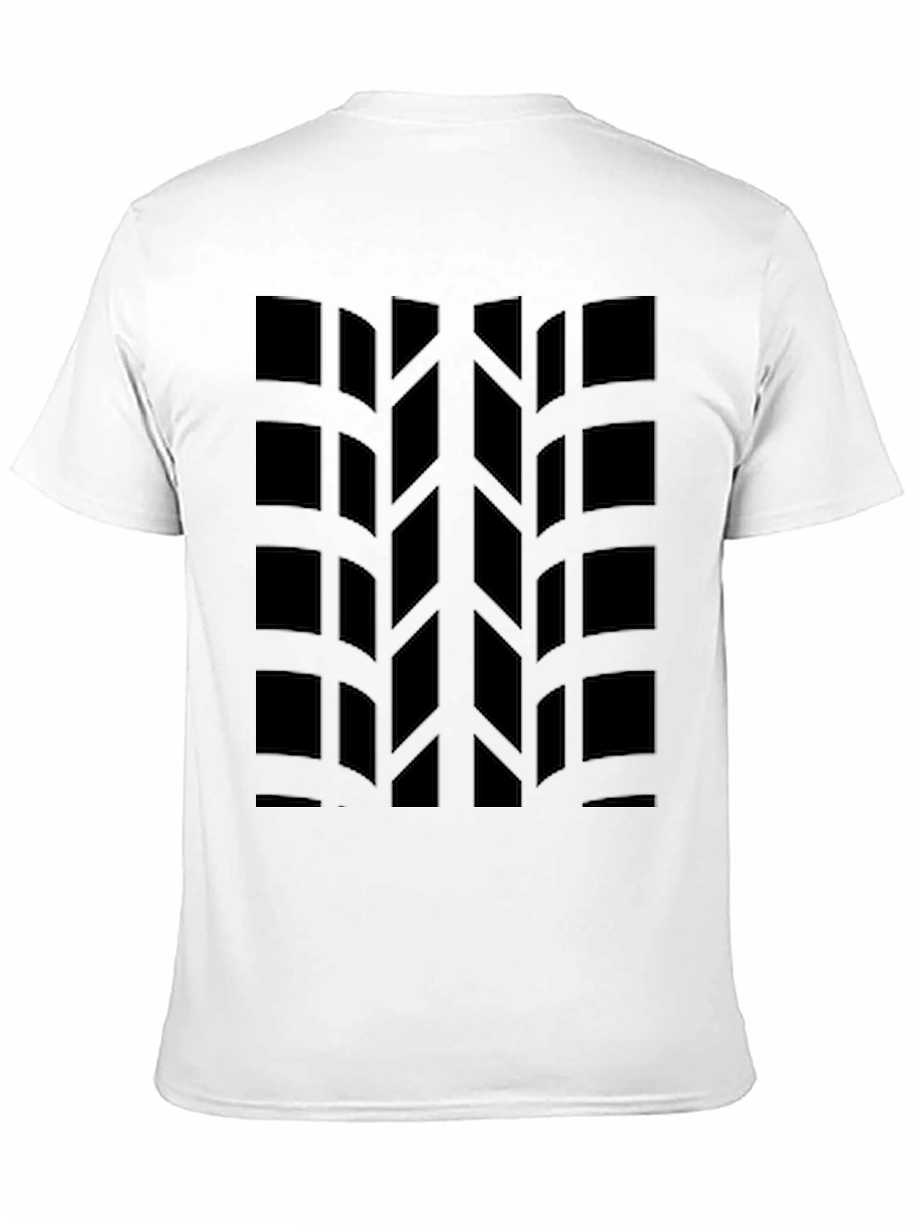 Black Black Tire Tread Graphic Tee - Auto Enthusiast Apparel view 11
