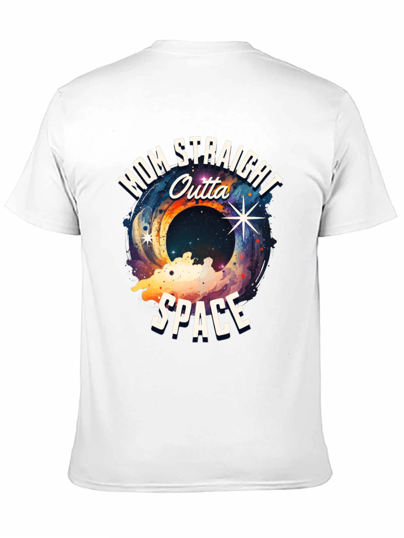 Black Mom Straight Outta Space Graphic T-Shirt view 11