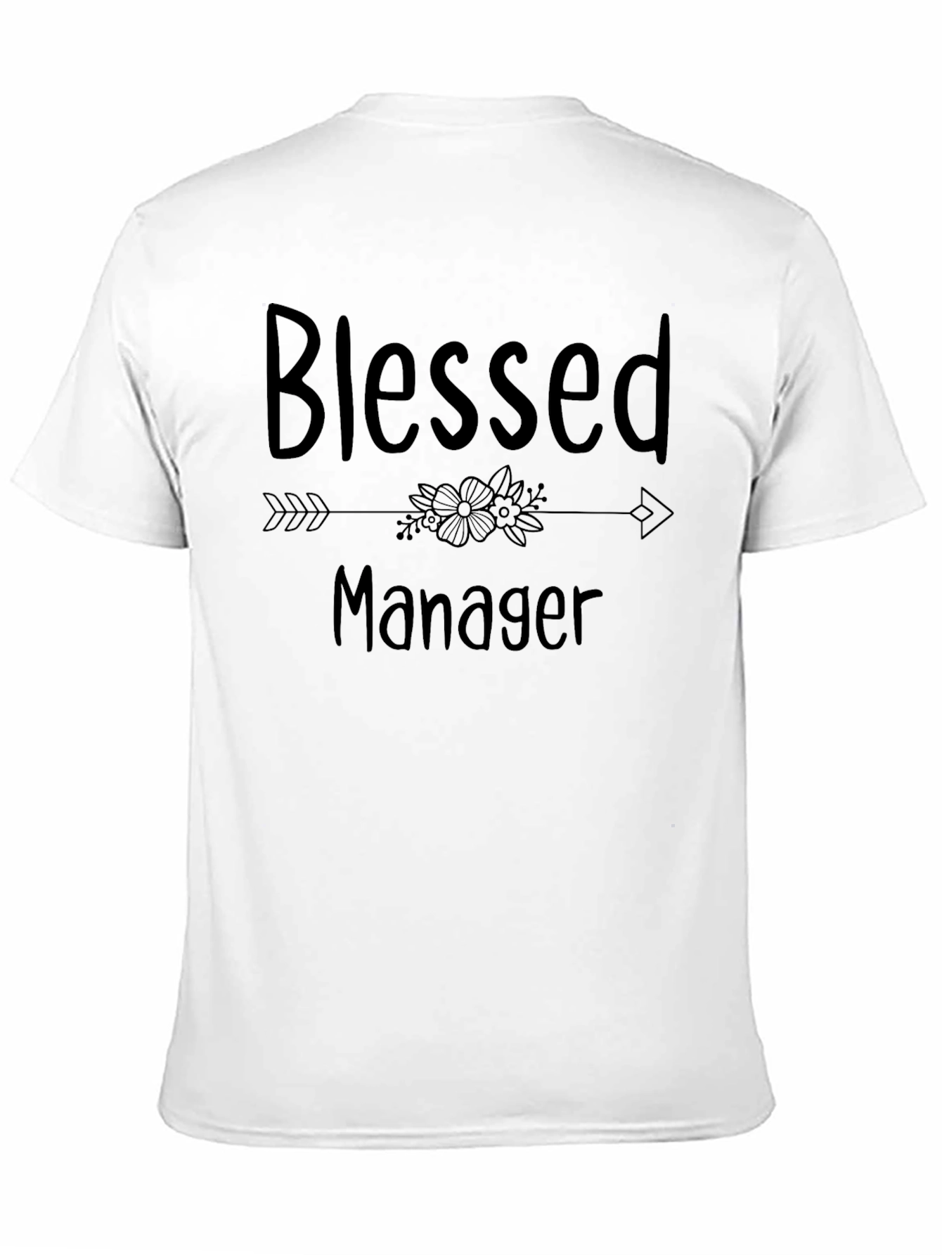 Black Blessed Manager Graphic T-Shirt - Black view 11