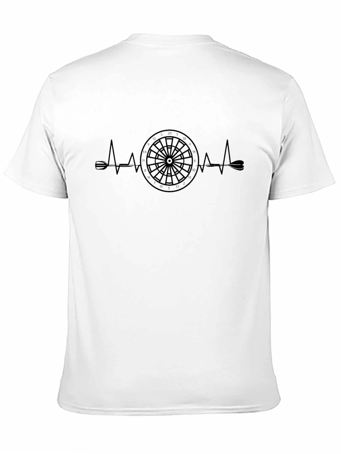 Black Darts Heartbeat Graphic T-Shirt view 11