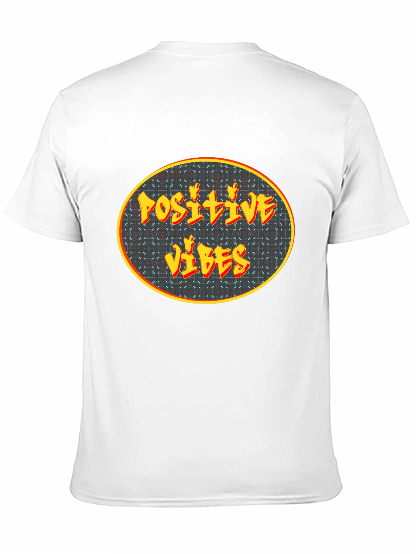 Black Positive Vibes Graphic Tee - Black Cotton Blend view 11