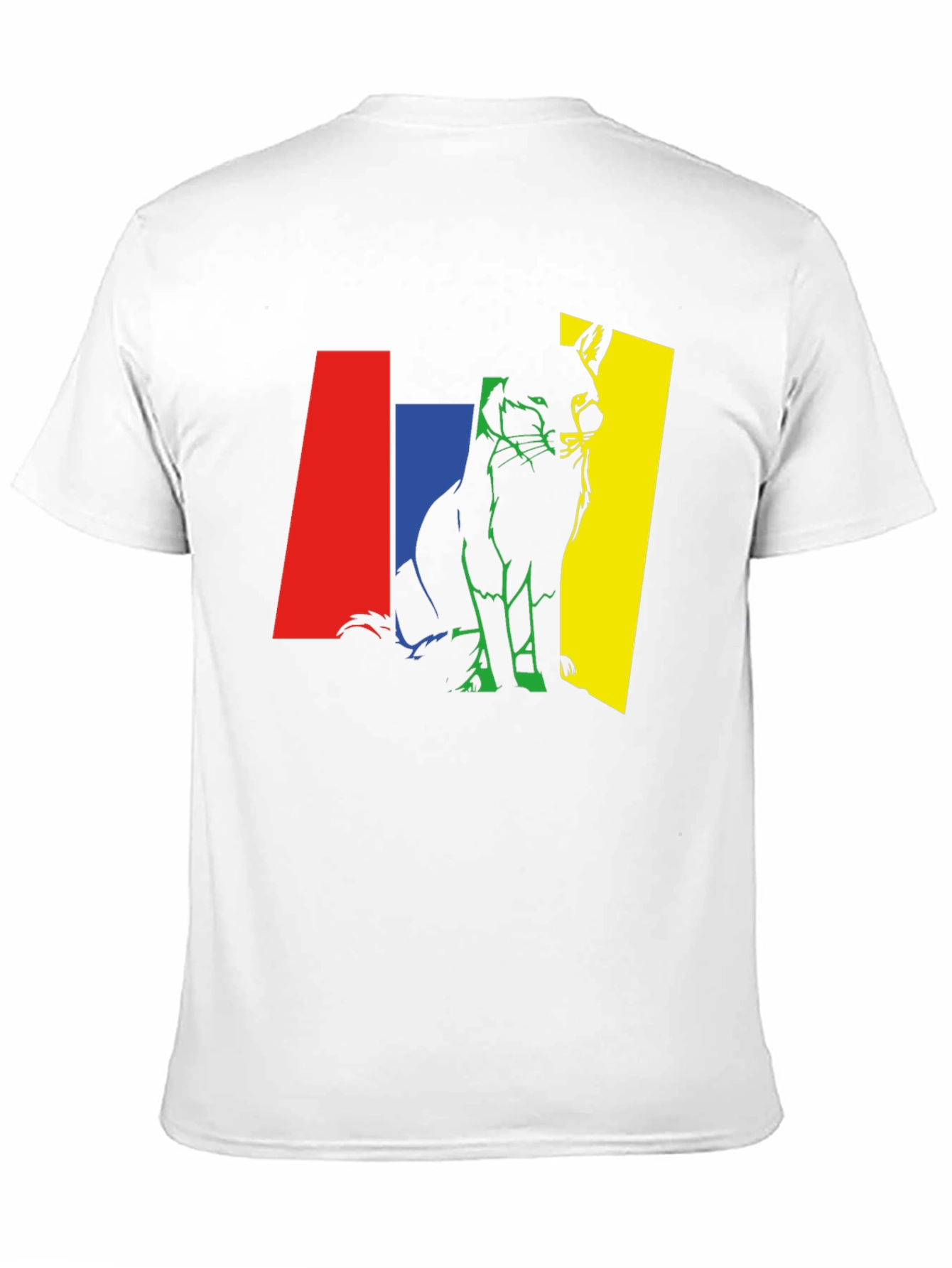 Black Abstract Fox Graphic Tee - Men's Black T-Shirt view 11