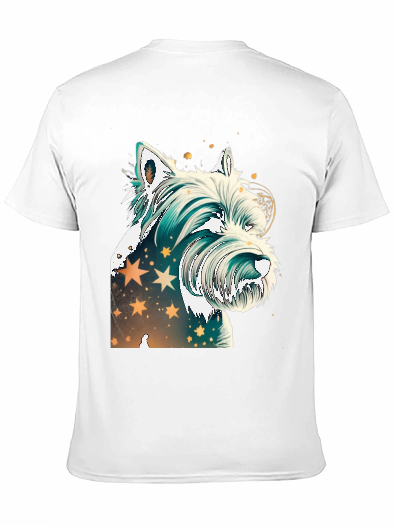 Black Westie Dog Graphic Tee - Starry Design view 11