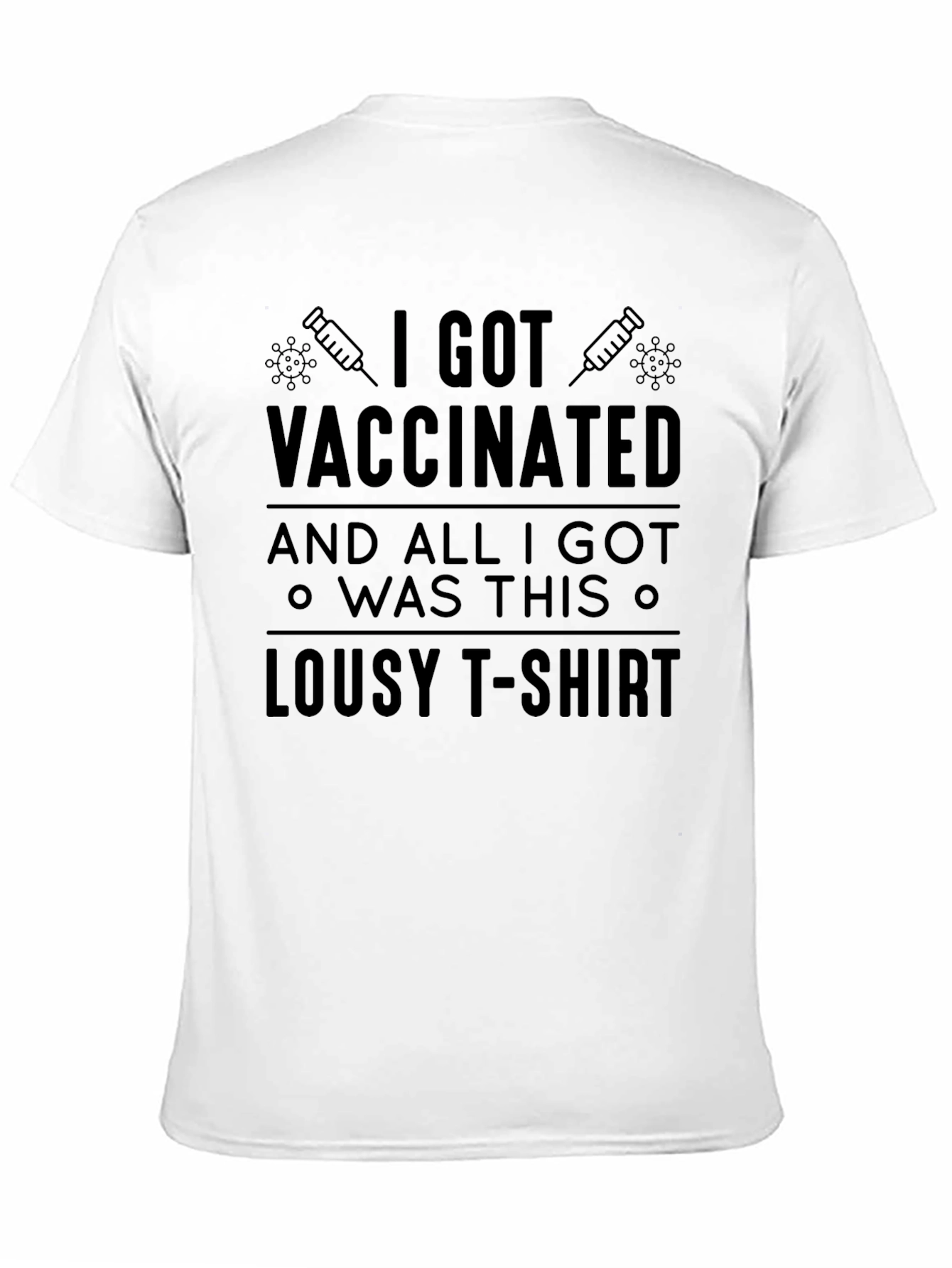 Black Vaccinated Lousy T-Shirt view 11