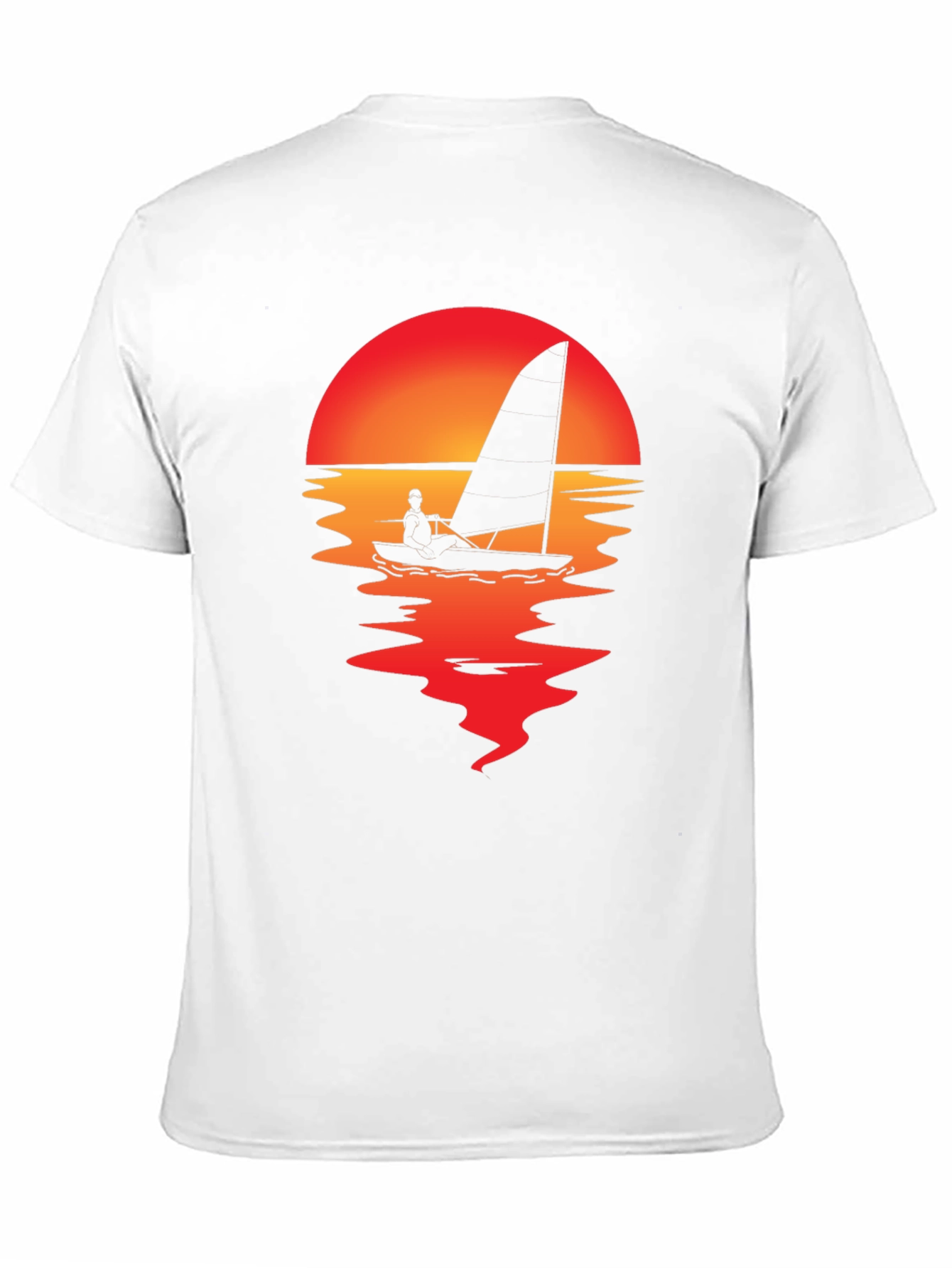 Black Sunset Sailboat Graphic Tee view 11