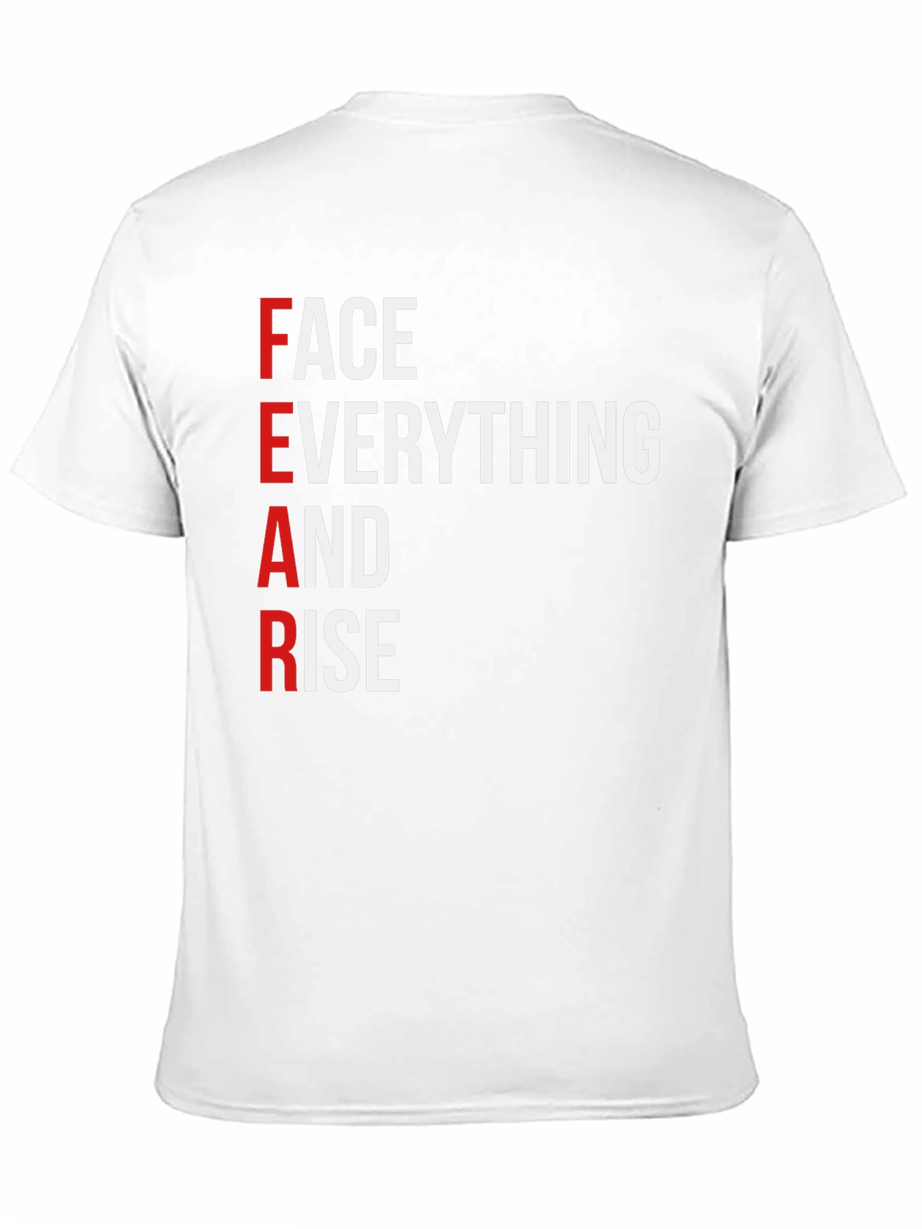 Black Motivational 'FEAR' Graphic T-Shirt view 11