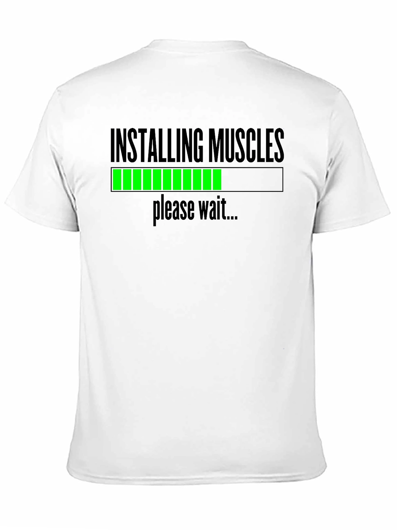 Black Installing Muscles Funny Workout T-Shirt view 11