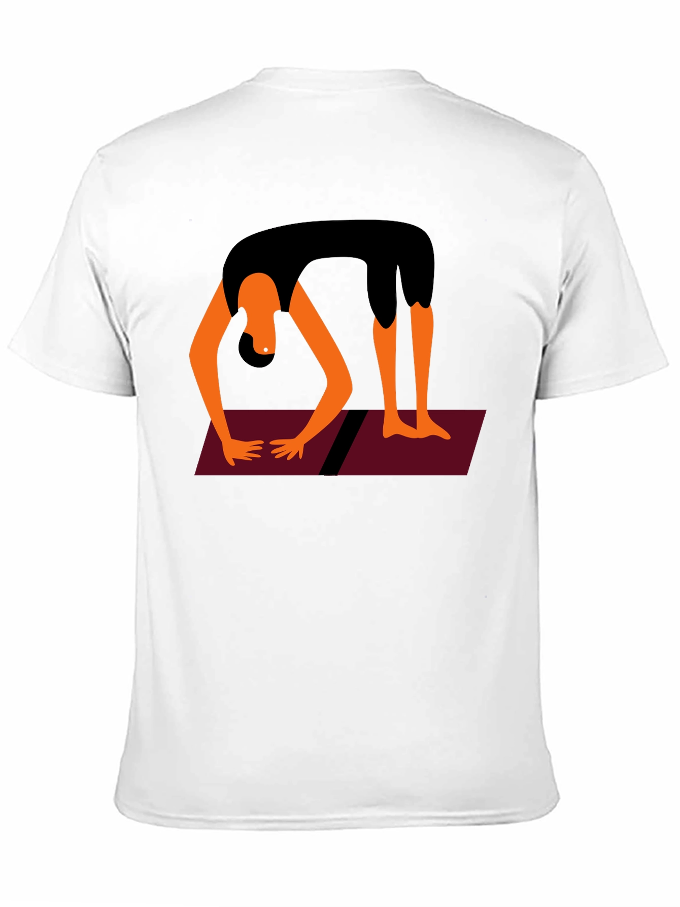 Black Yoga Pose Graphic Tee - Black Cotton Blend view 11