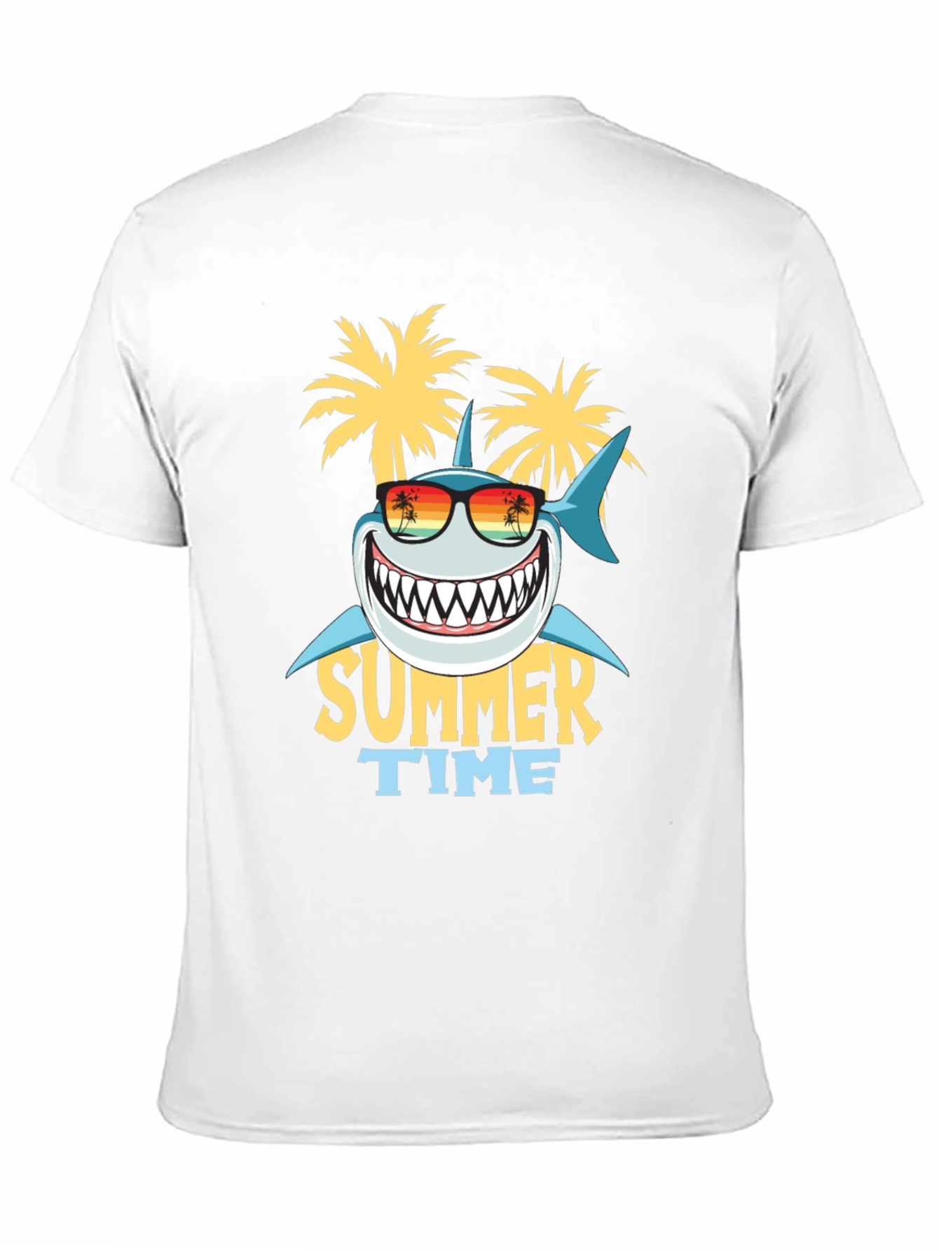 Black Summer Time Shark Graphic Tee view 11