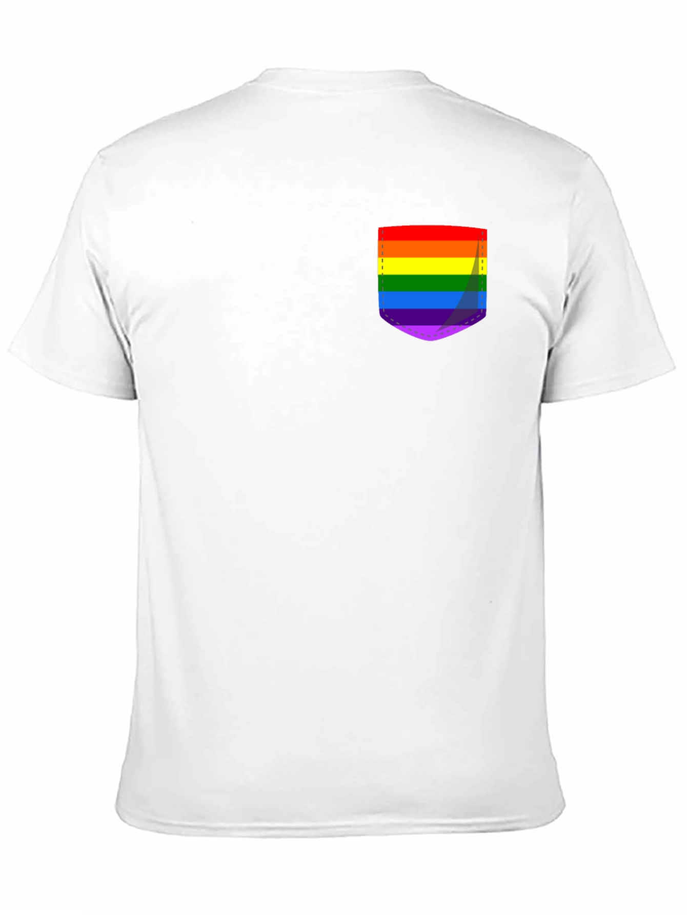 Black Pride Pocket Tee - Black Crew Neck Casual T-Shirt view 11