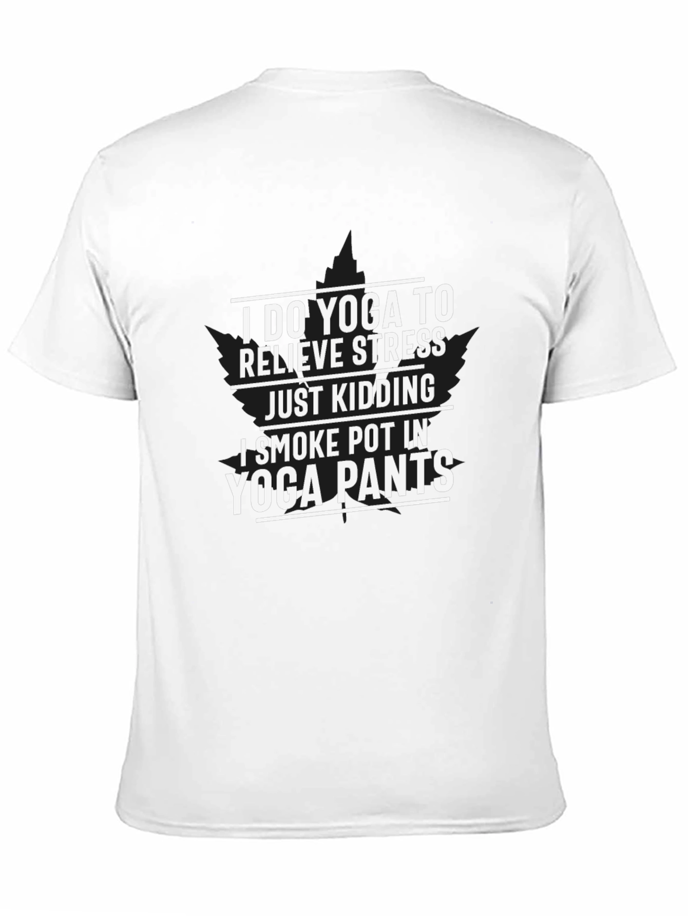 Black Funny Yoga & Pot T-Shirt view 11