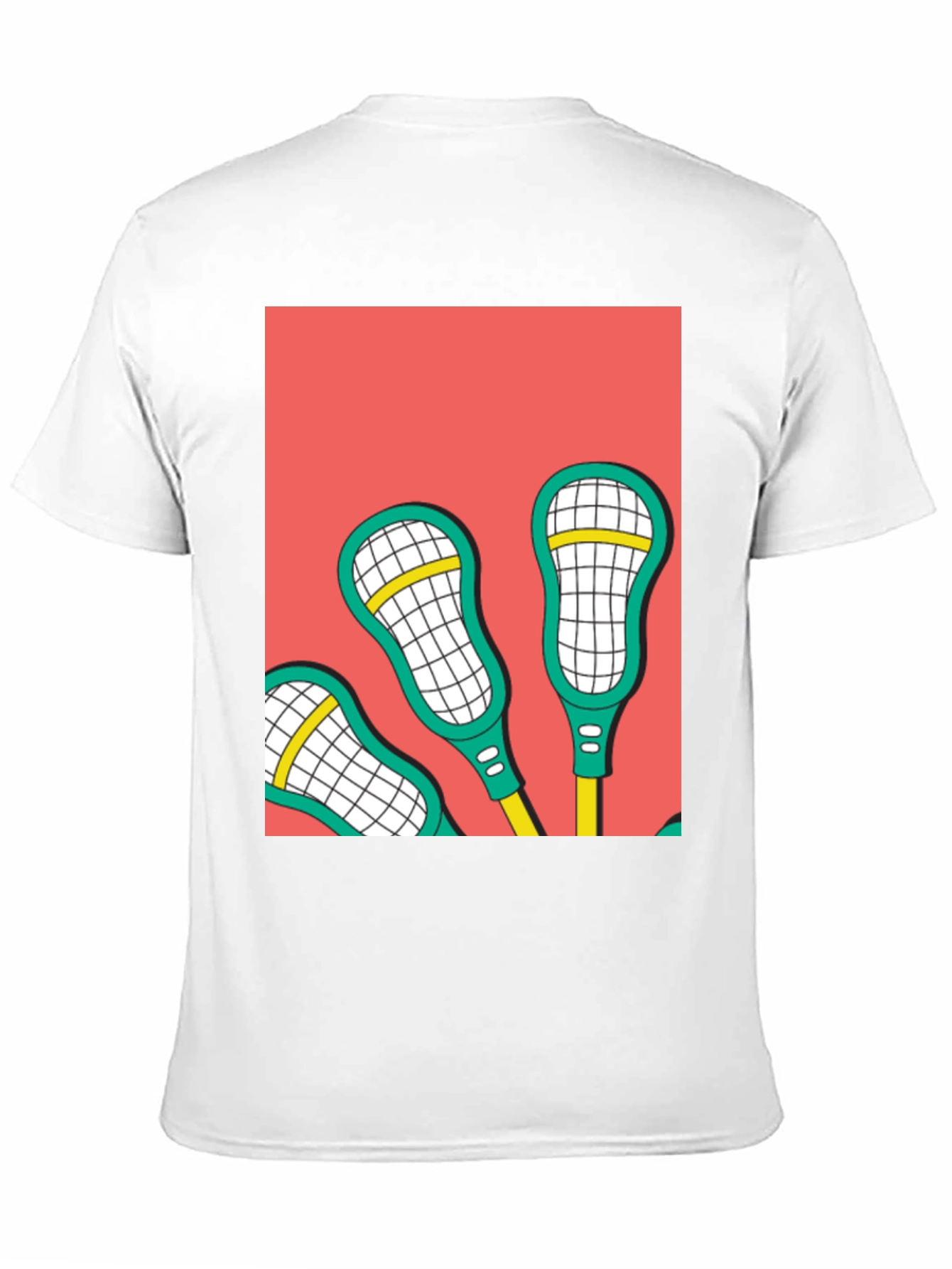 Black Lacrosse Sticks Graphic Tee - Cool Sport Design view 11