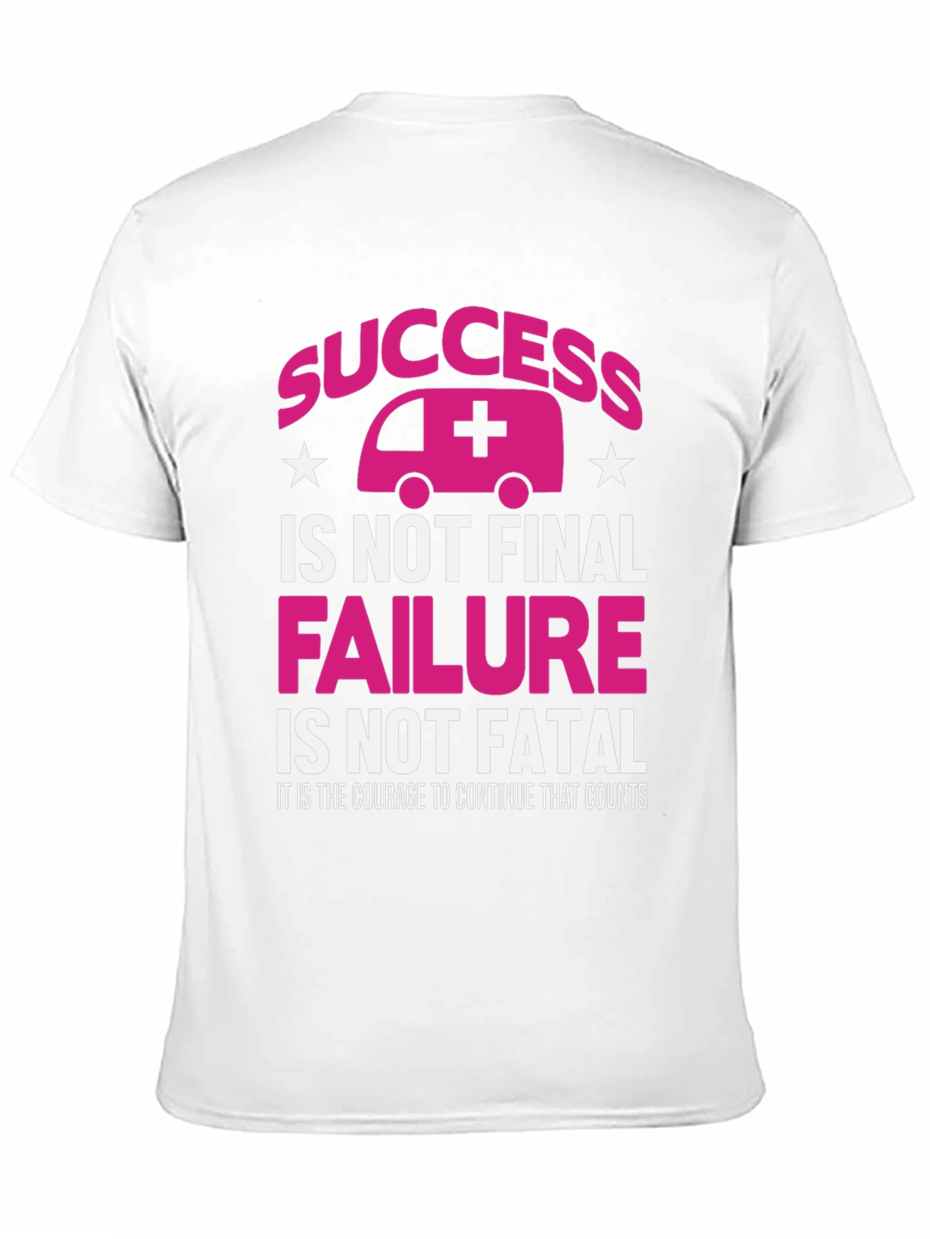 Black Success Ambulance Graphic Tee - Courage Counts T-Shirt view 11