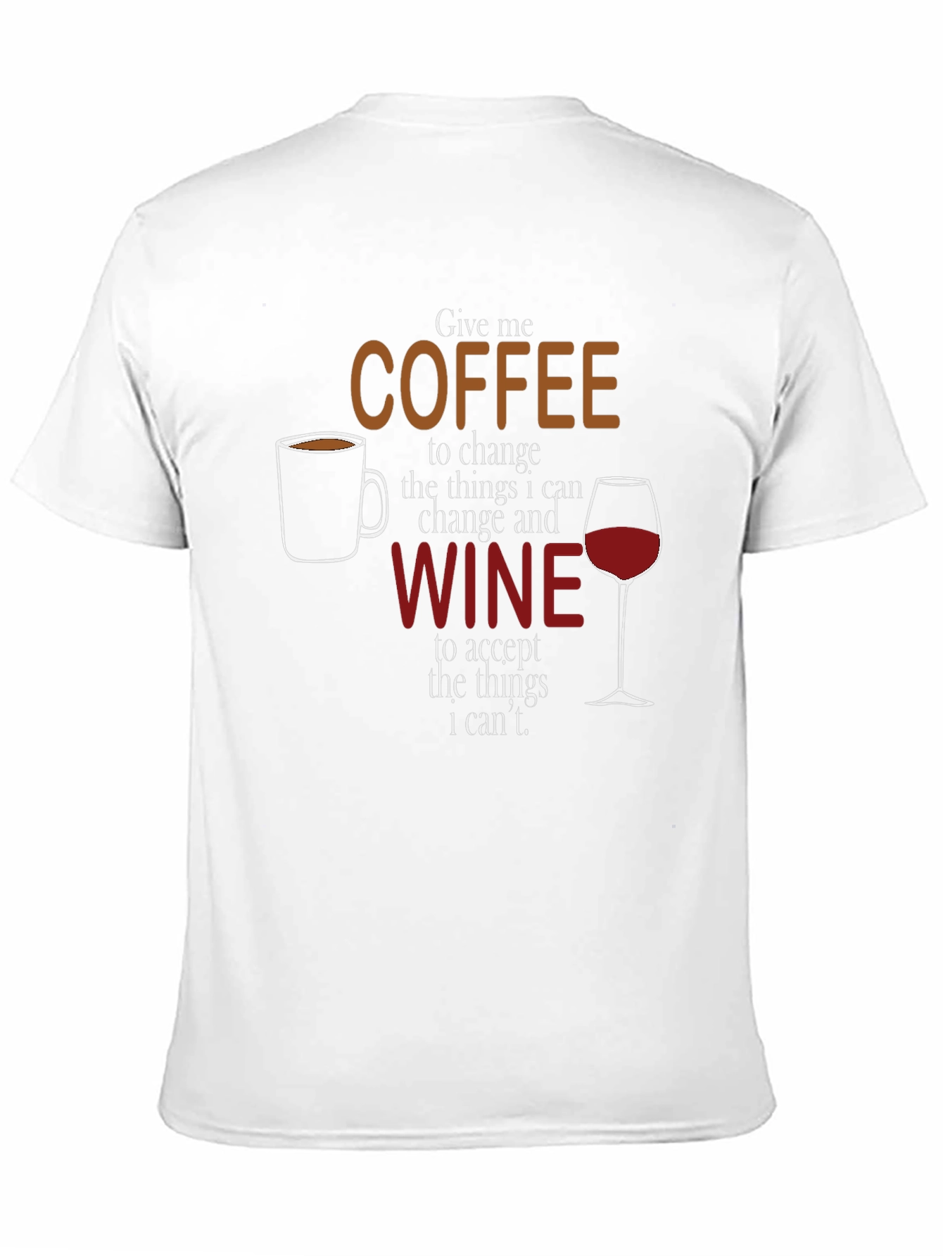 Black Coffee and Wine T-Shirt - Funny Slogan Tee view 11