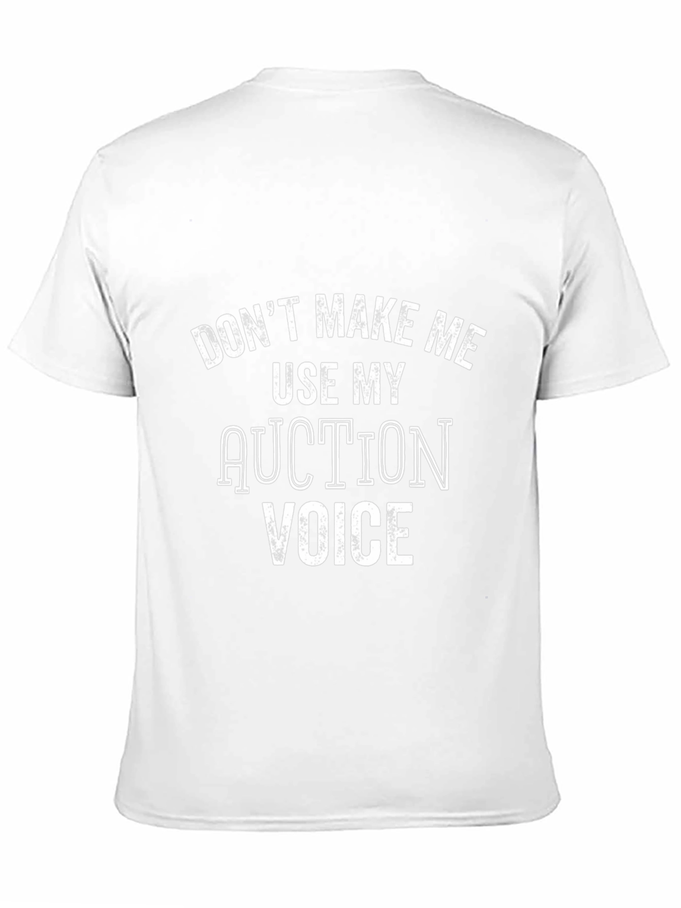 Black Auction Voice T-Shirt - Funny Black Tee view 11
