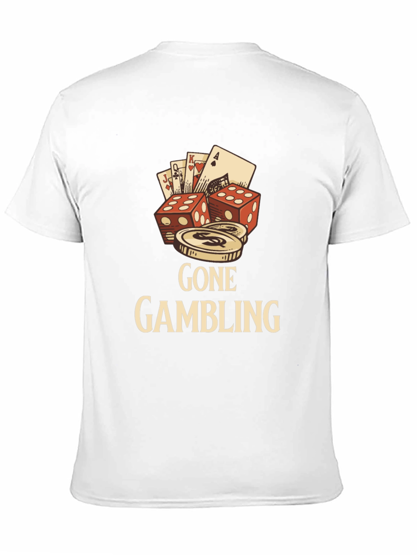 Black Gone Gambling Graphic Tee - Black view 11