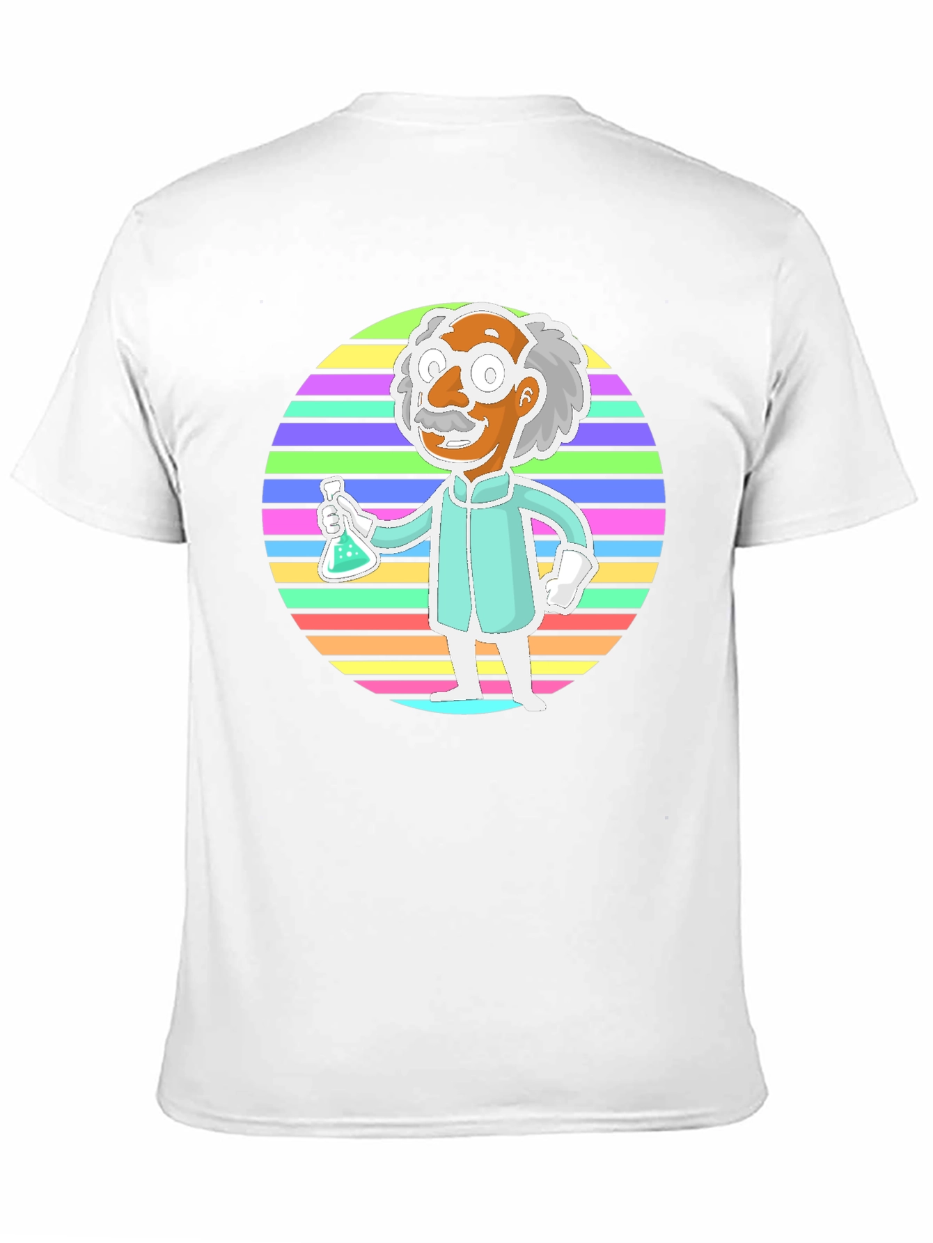 Black Cartoon Scientist T-Shirt - Retro Science Tee view 11