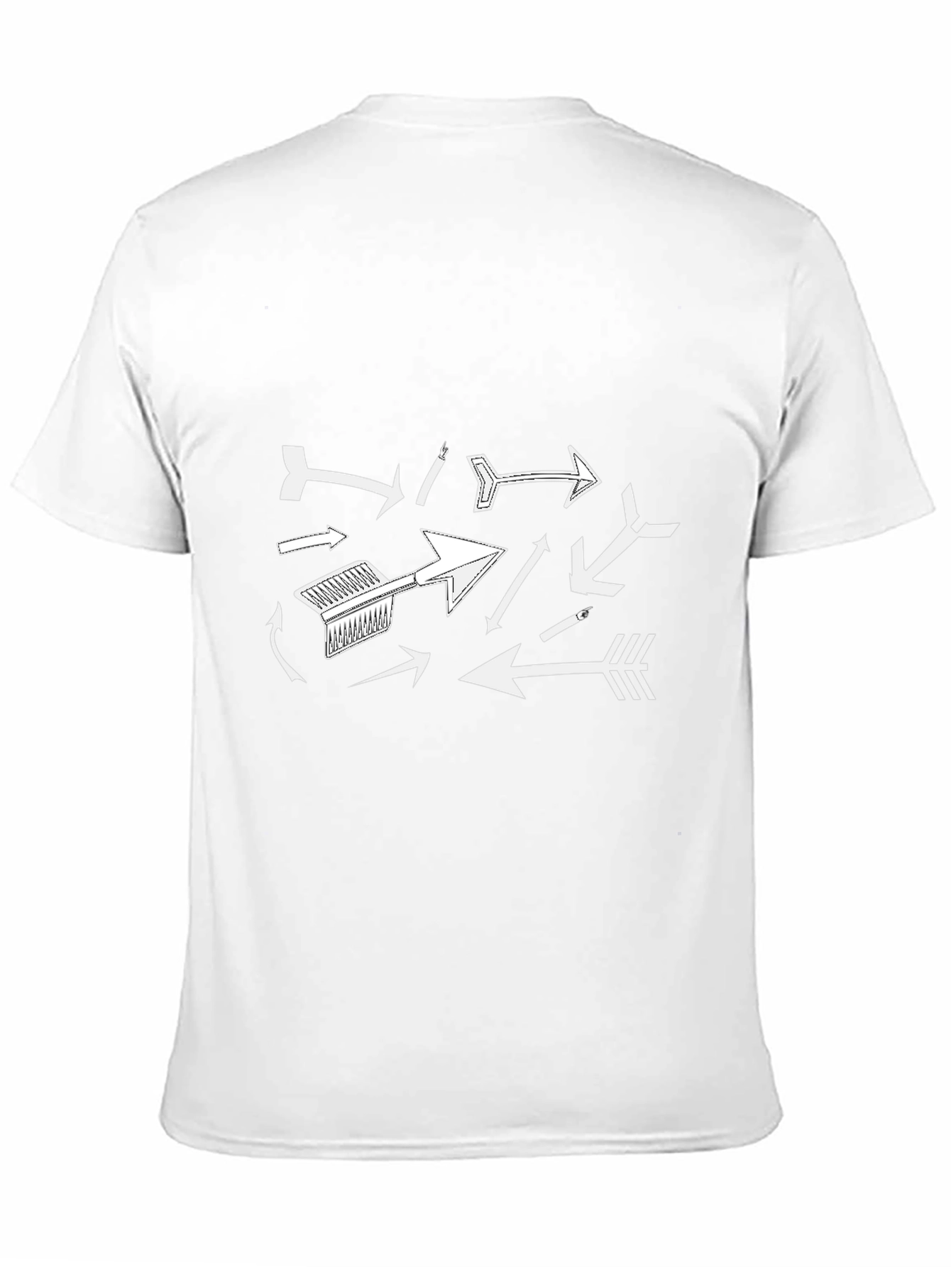 Black Arrow Graphic Print Black T-Shirt view 11