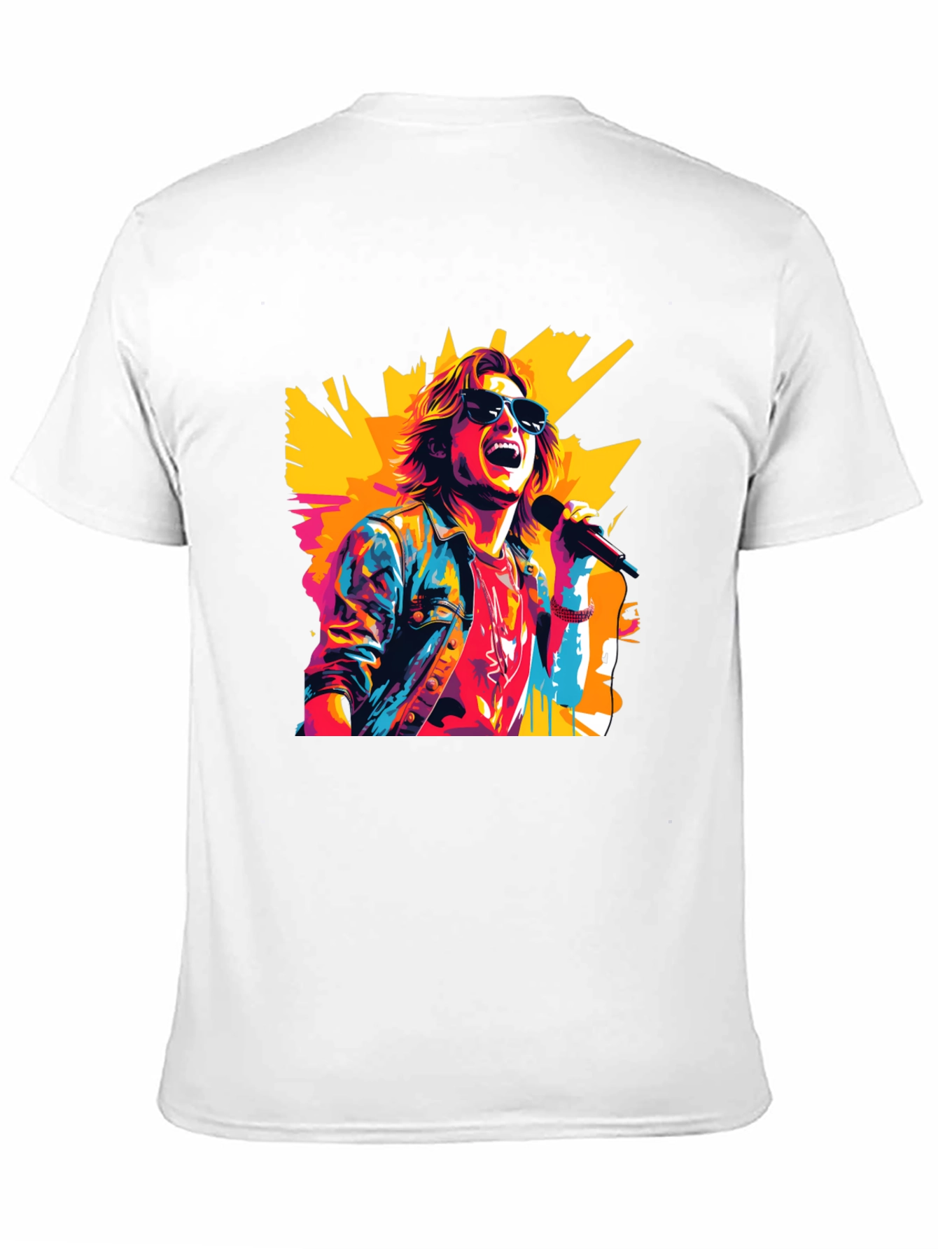 Black Retro Rocker Graphic Tee - Cool Pop Art Design view 11