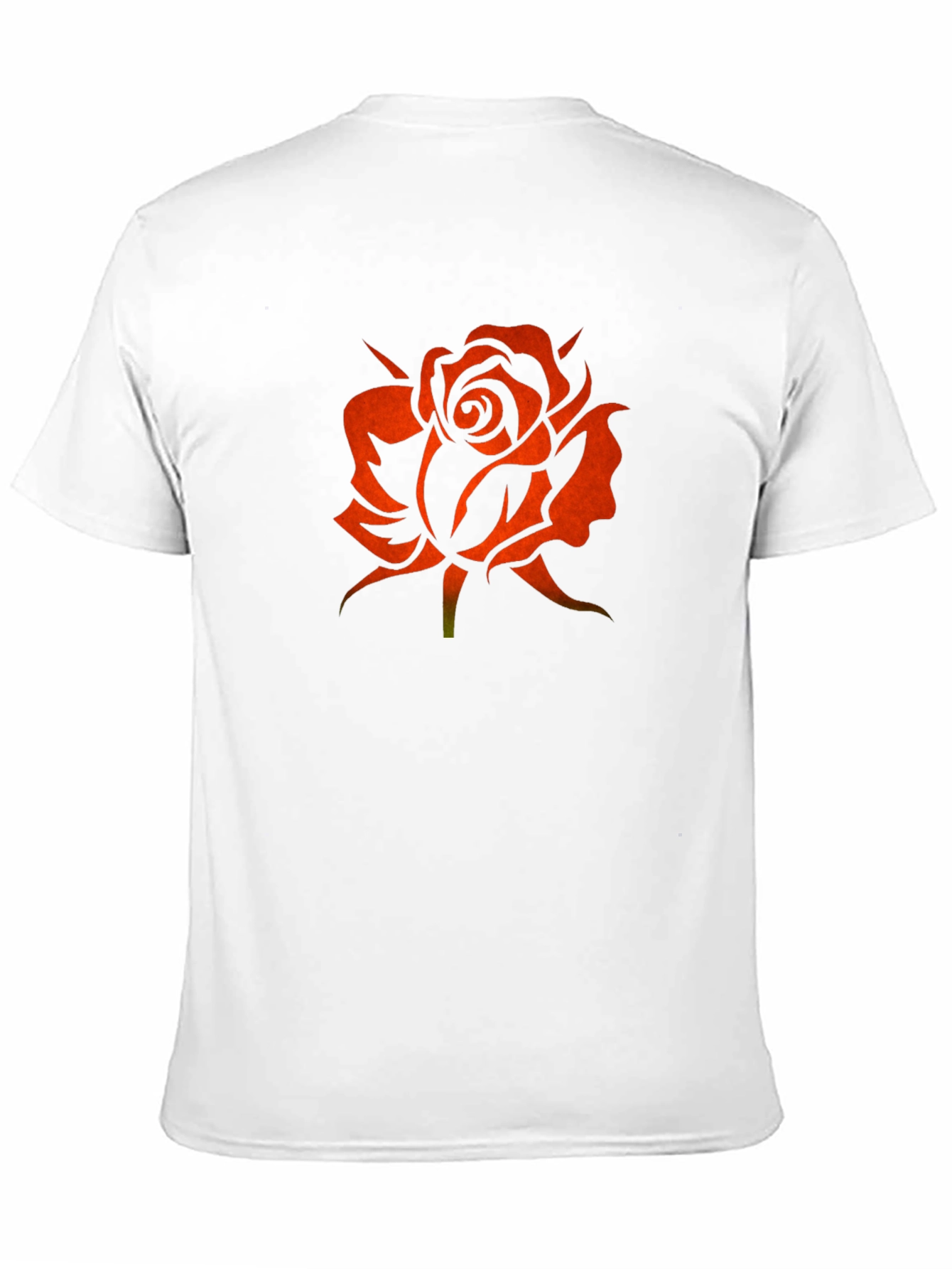 Black Rose Silhouette Graphic Black T-Shirt view 11
