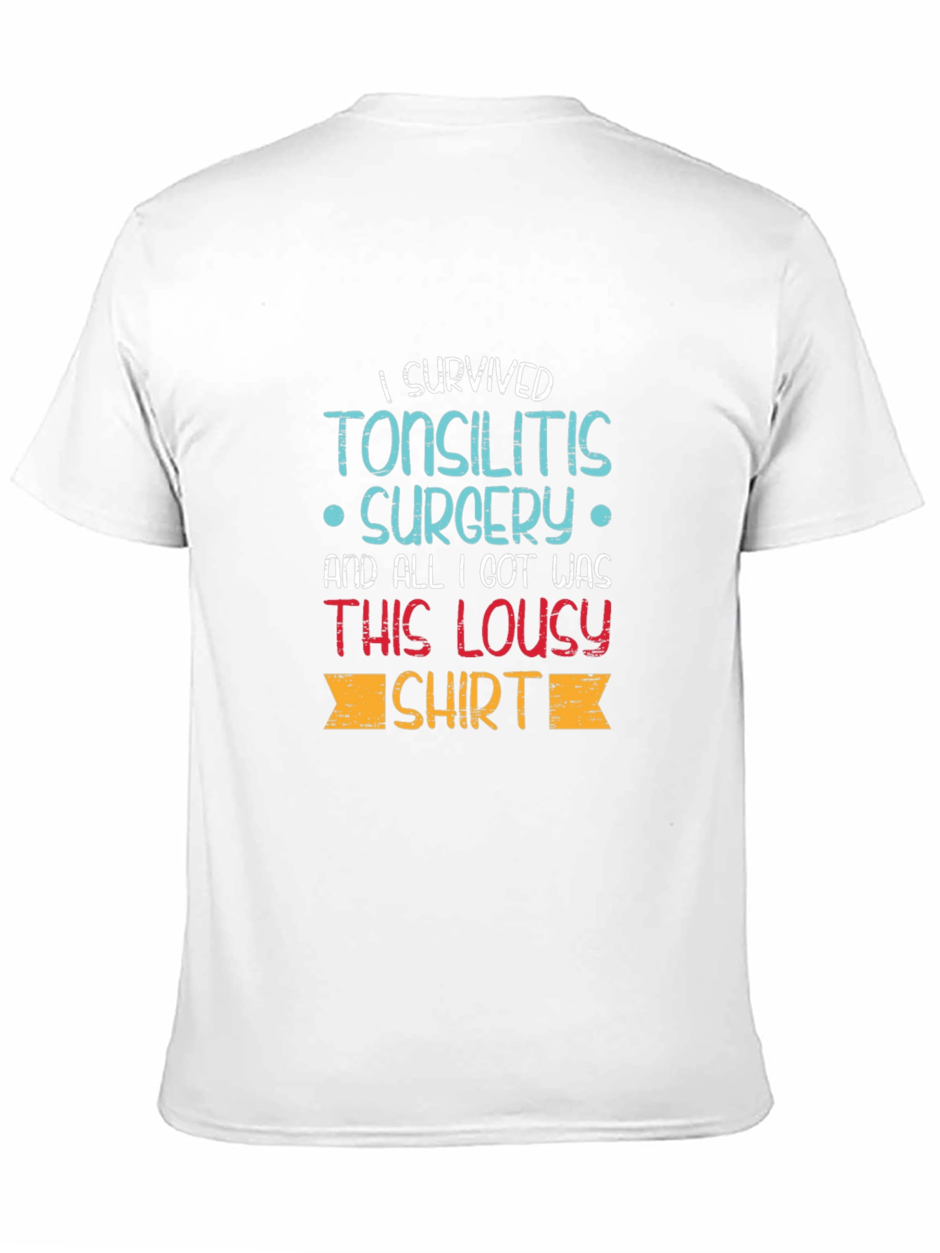 Black Tonsillitis Surgery Survivor T-Shirt view 11